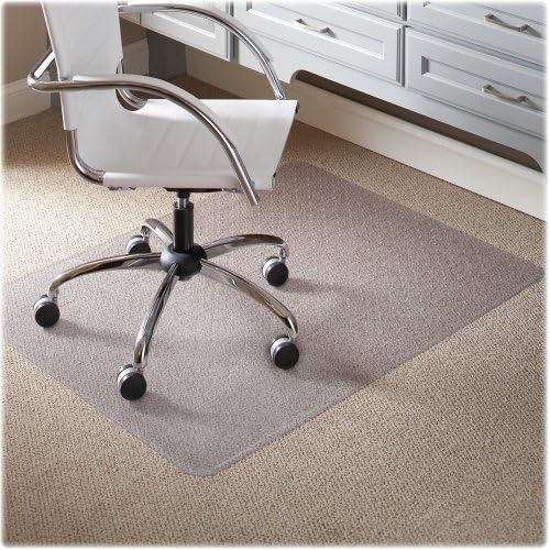 Clear Rectangular Vinyl Chair Mat with AnchorBar Cleats