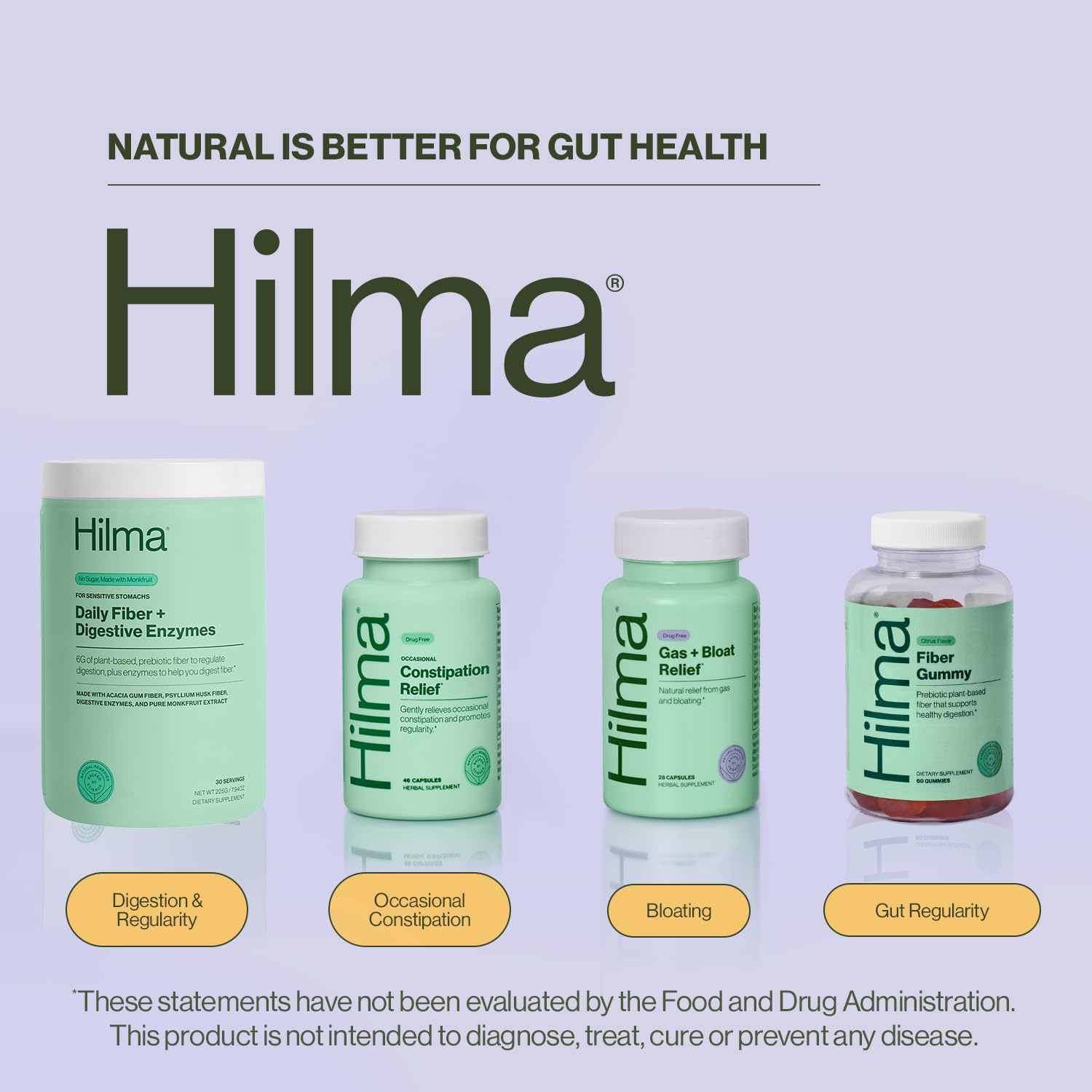 Hilma Daily Fiber and Digestive Enzymes Powder, Vegan, 30 Servings — Amazon image 8