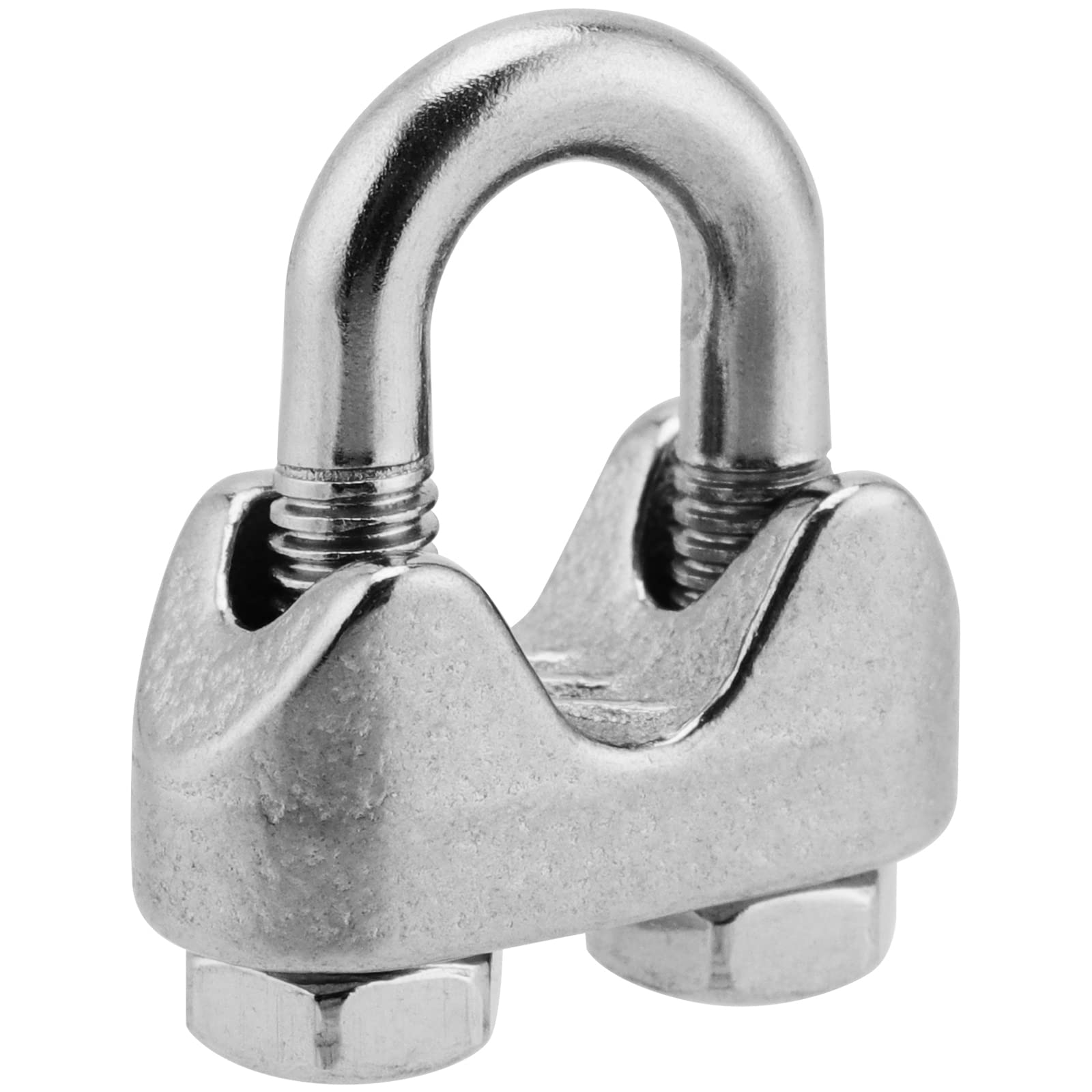 FUNSUEI 30 PCS 3/16 Inch Wire Rope Clamp Clip, M4 Stainless Steel Wire - View #12