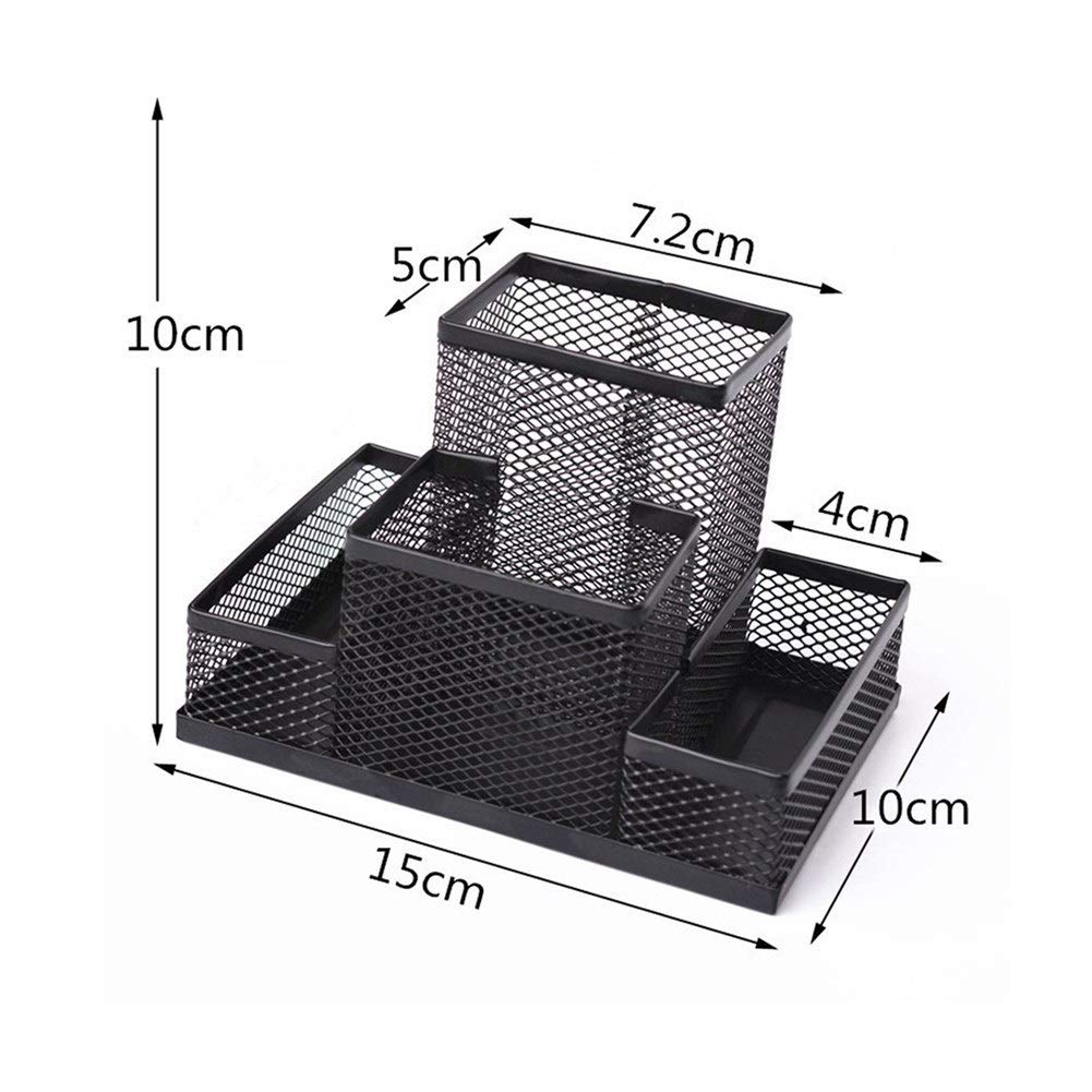 Boîte de rangement de papeterie de bureau Badge Holder tiroir de rangement de bureau Ruler école Fournitures de bureau grande capacité métal Combinaison Organisateur Crayon Pen (Color : 6)