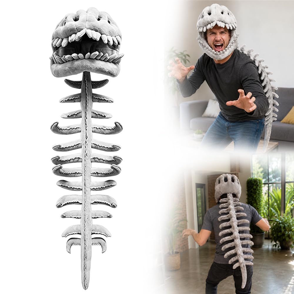 3D Dinosaur Skeleton Costume, Machine Washable, for Attracting Attention