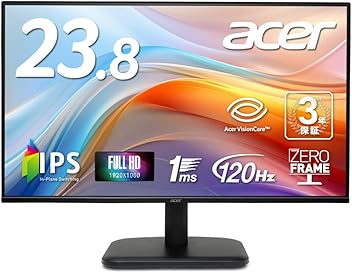 acer モニター 本体 ブラック　値下げ交渉可 楽天市場】ACER モニターの通販