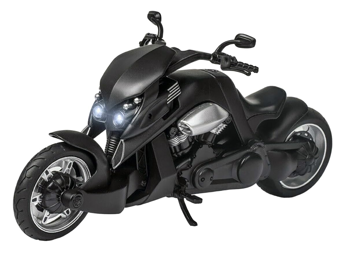 1:12 Yamaha Travertson V-Rex Alloy Motorcycle Toy Pull Back Toys with Light & Sound, Tiny Gift, Latte Motorcycles Toys for Kids Boys Best Birthday Gift & Decoration