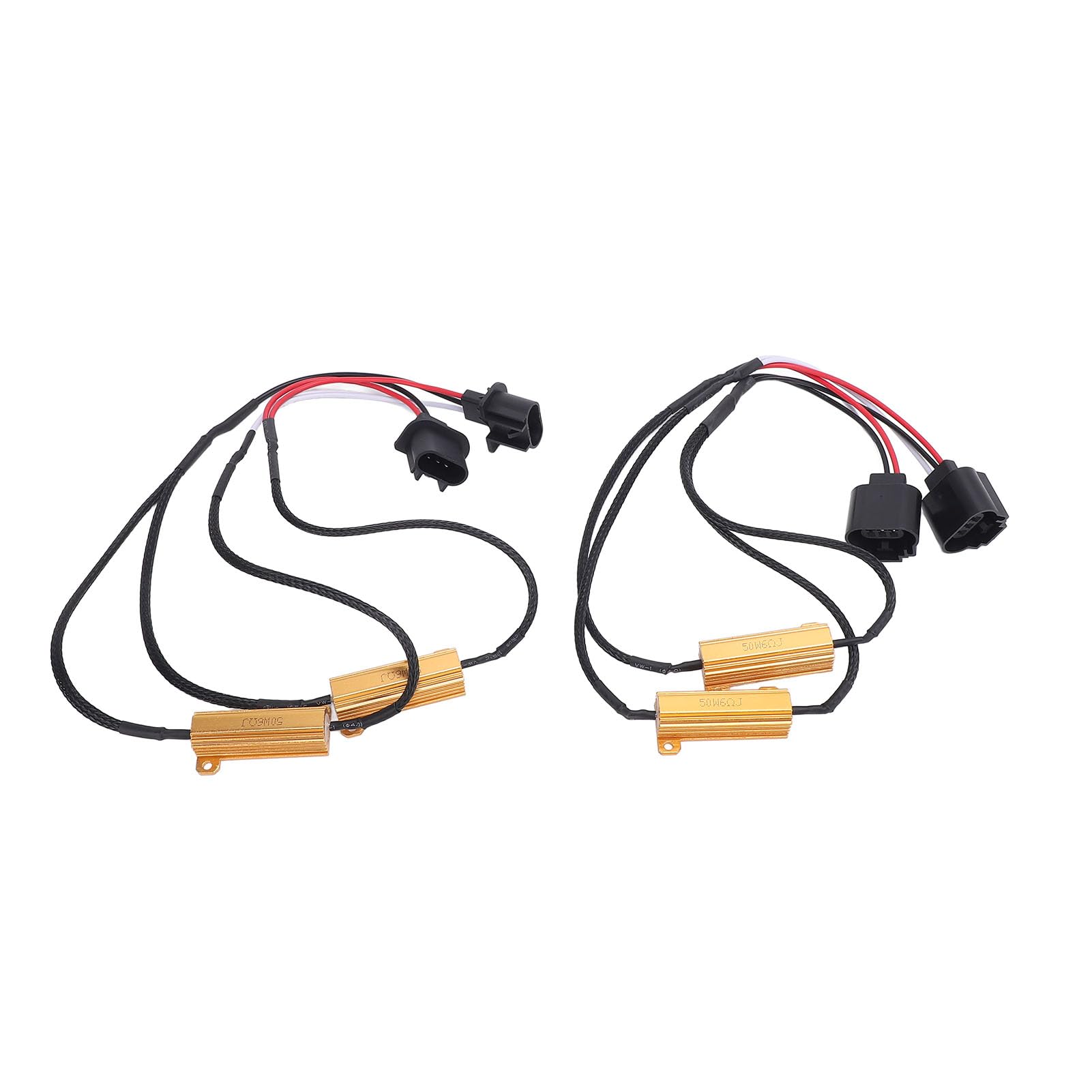 KKPLZZ 2PCS 50W LED-Lastwiderstand 6 Ohm Anti-Flackern Plug-and-Play-LED-Lampen-Decoder für Blinker-Tagfahrlicht