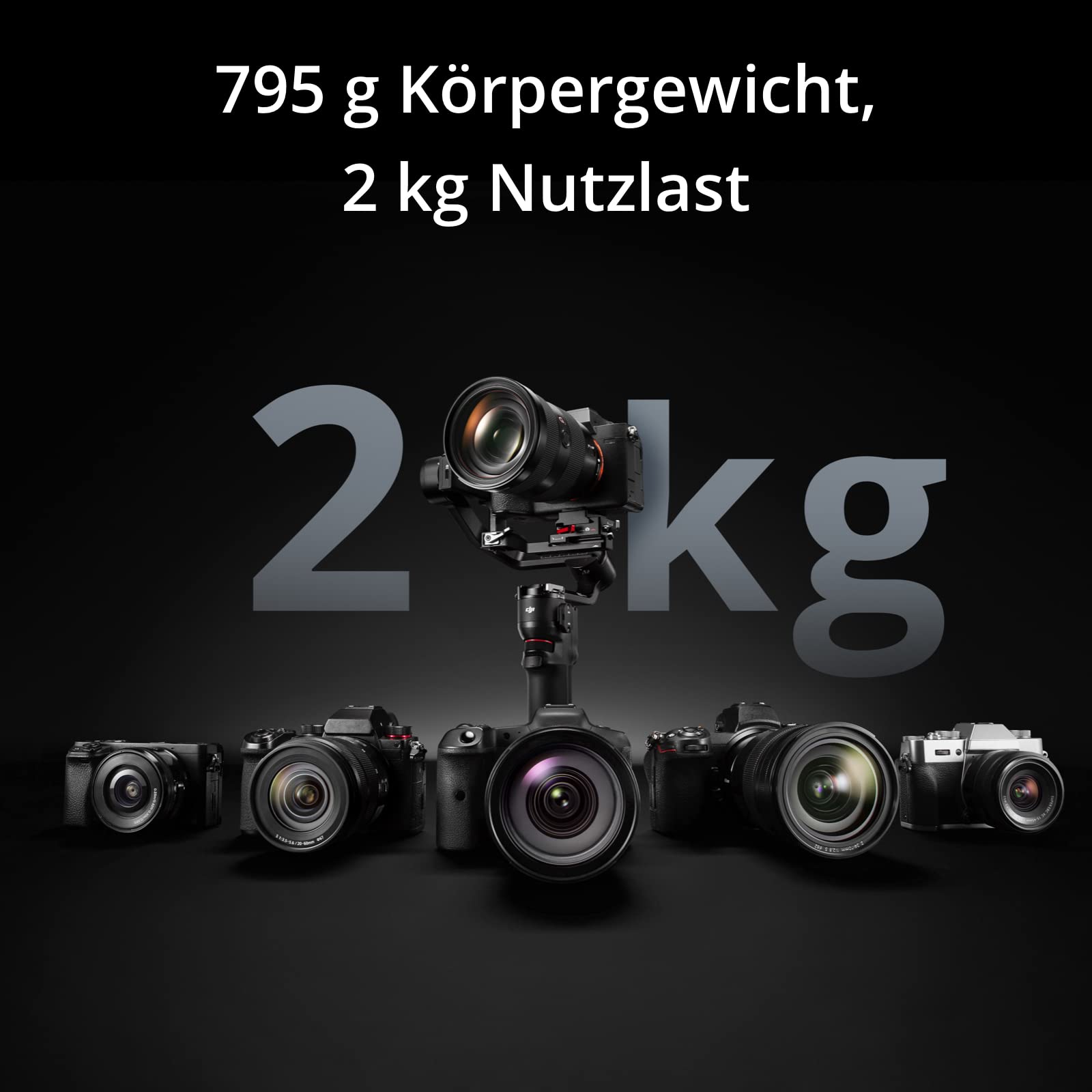 DJI RS 3 Mini Leichter Stabilisator 3-Achsen Gimbal 2 kg Zuladung Bluetooth-Aufnahmetaste Native vertikale Aufnahme