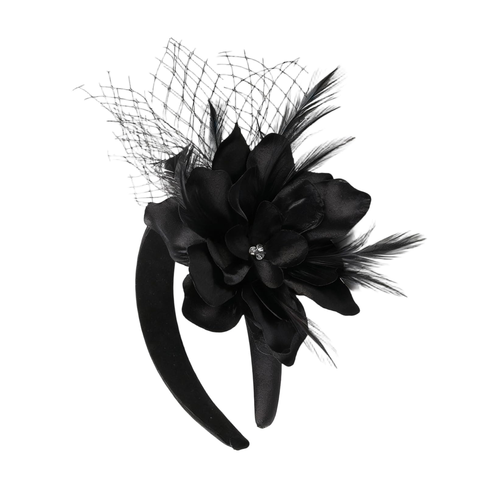 MICFENY Detail Flower Hair Accessory With Adjustable Clip For Bridal Party Wedding Event Race Day