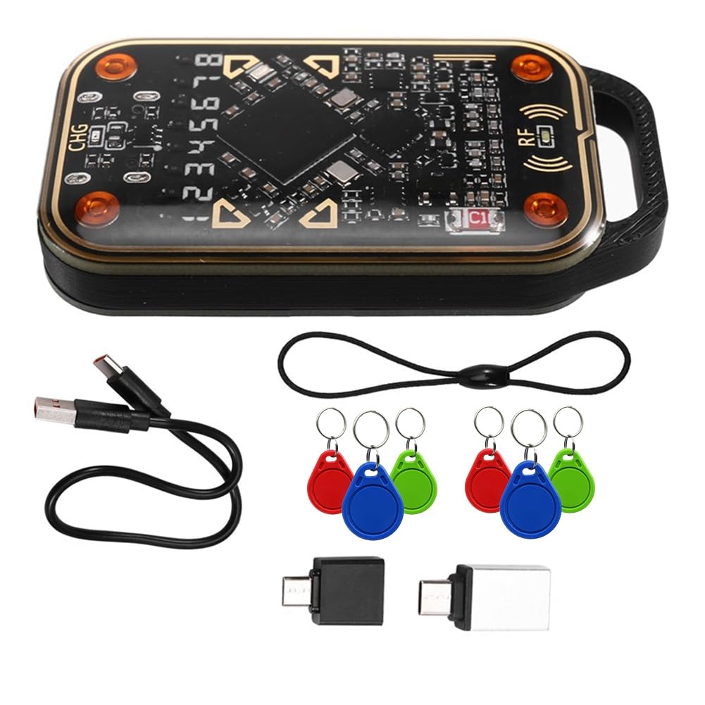 Lecteur d'émulateur de carte RFID V3.0 125 Khz 13,56 MHz ID IC Card Tag Copyer + 3 porte-clés UID/CUID