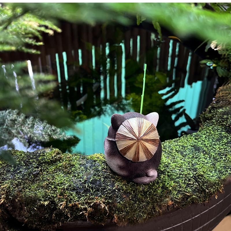 Amazon.co.jp: ガーデン 置物 猫置物 かわいい 猫は釣りをしている