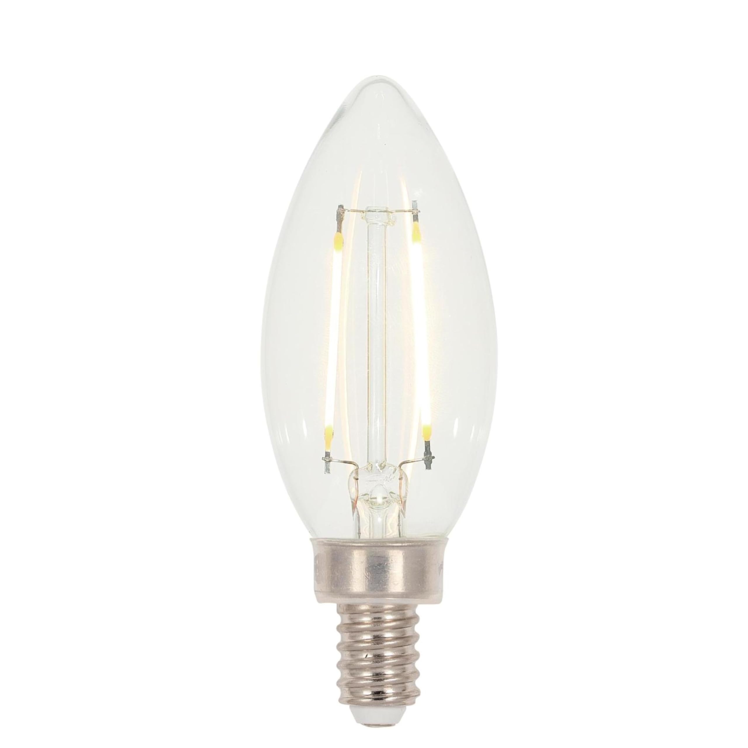 Westinghouse 4517100 3 3 Watt 40 Watt Equivalent B11 Dimmable Clear Filament LED Light Bulb Candelabra Base