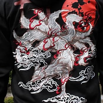 HOKKAIDO ROARK パーカー 黒 虎刺繍 Amazon.co.jp: 和柄 パーカー 和柄刺繍パーカー【ZP211-2