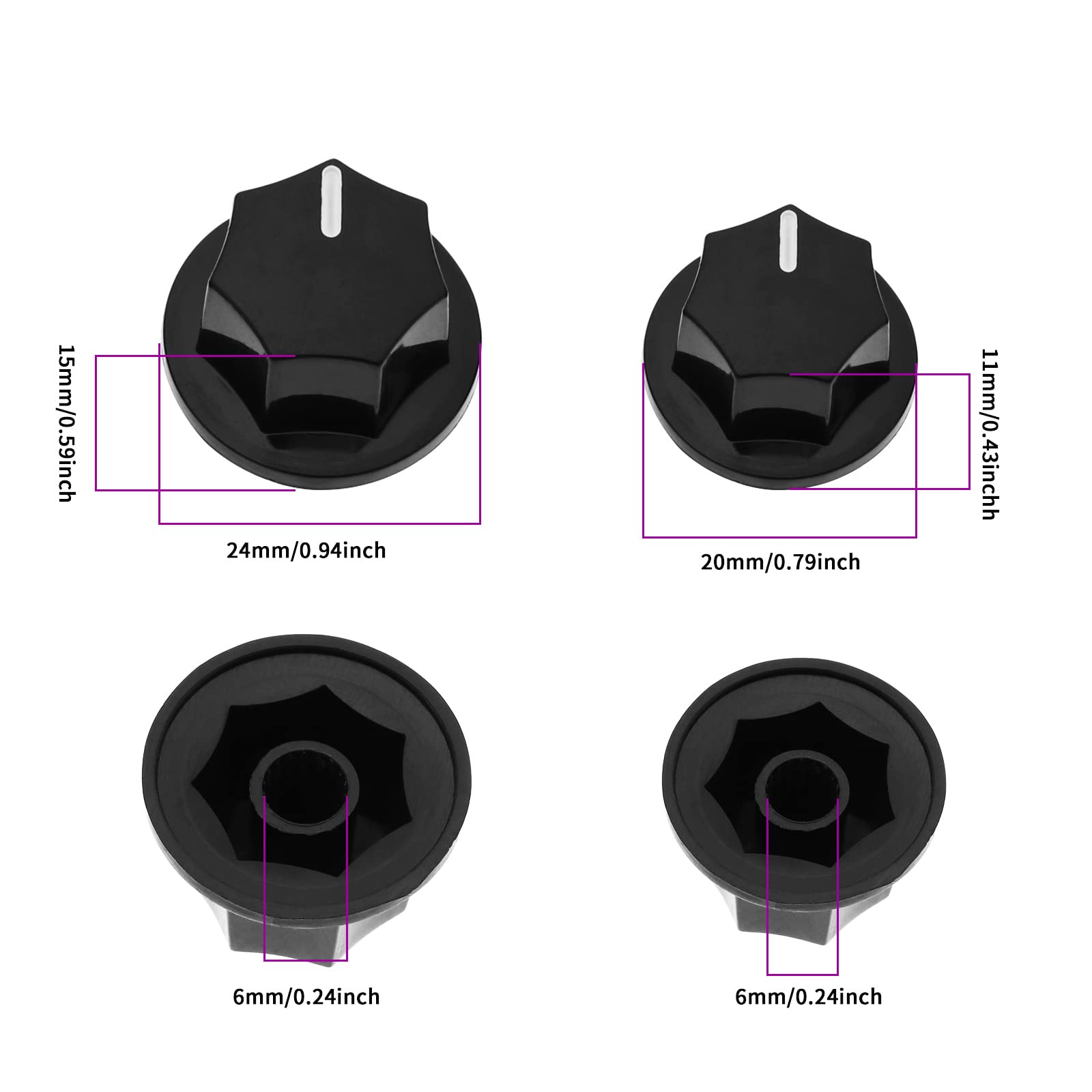 Botones Plástico Bajo Be In Your Mind 6 Pomos Concéntricos De Jazz Bass Compatibles Con Alpha Pots, Compatibles Con Ibanez/ESP, Compatibles Con Cort JB Style Bass De 6 Mm De Diámetro Interior Botones Plástico Bajo Be In Your Mind 6 Pomos Concéntricos De Jazz Bass Compatibles Con Alpha Pots, Compatibles Con Ibanez/ESP, Compatibles Con Cort JB Style Bass De 6 Mm De Diámetro Interior