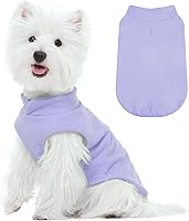 Vista 33 de FUAMEY Chaleco de forro polar para perros pequeños, sudaderas cálidas y elásticas para perros con agujero para correa, suéter suave de cuello alto