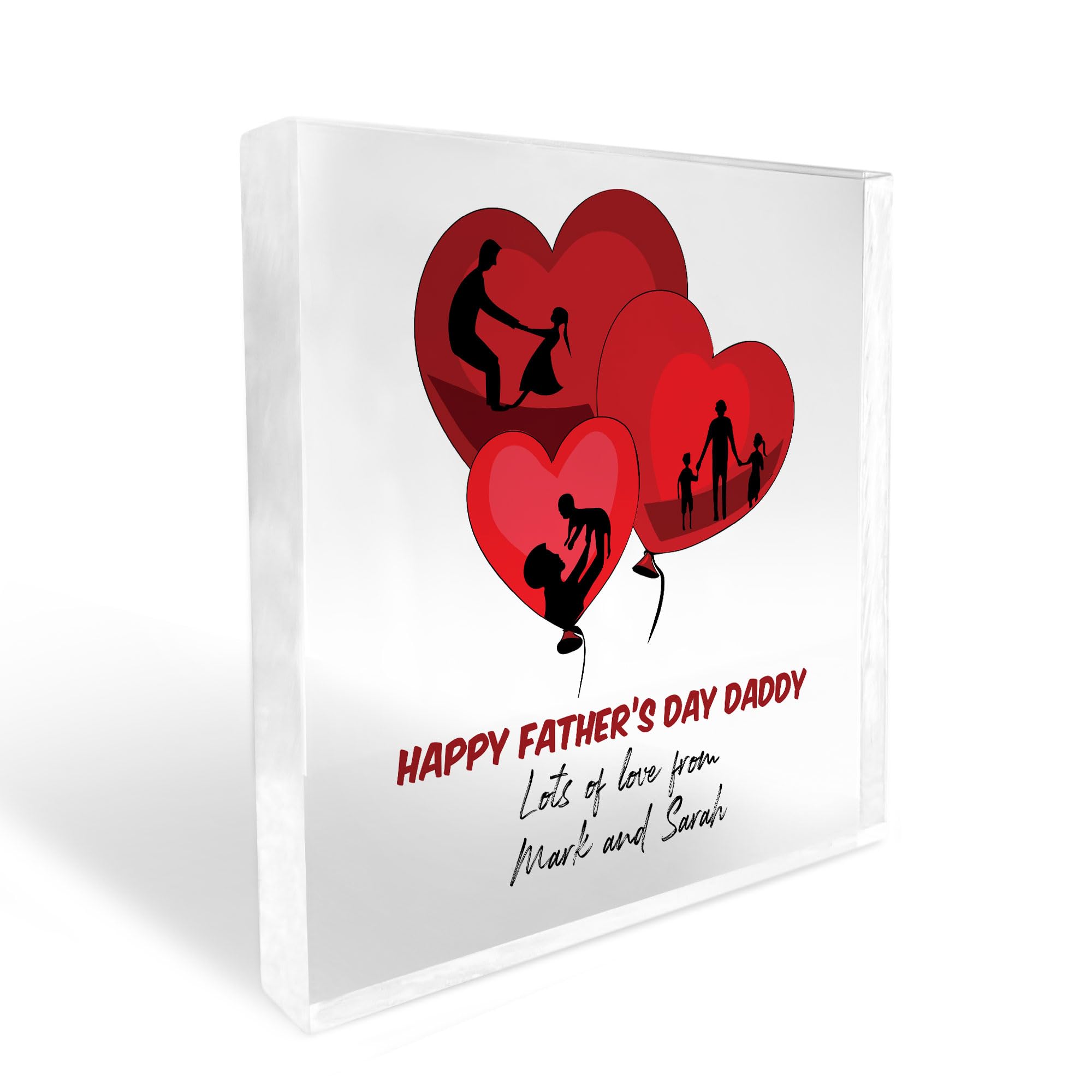 Red Ocean Happy Fathers Day Daddy For Fathers Day From Son Daughter Personalised Freestanding Plaque Gift For Daddy Special Thank You Gift For Him Dad Gifts Daddy Gifts Fathers Day Gift Idea