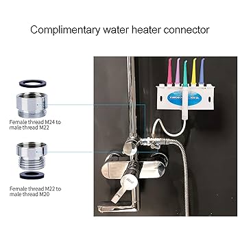 Amazon.co.jp: 家庭用ウォーターフロッサー 蛇口&シャワー用5色