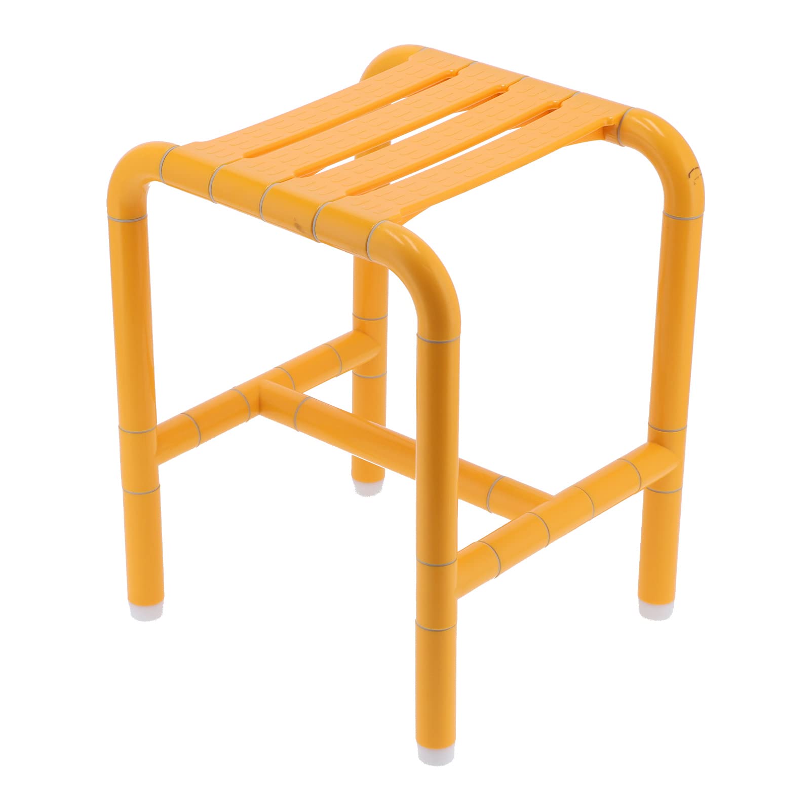 Silla de Banco de Seguridad para baño, bañera de Ducha Ajustable en Altura, Silla de Inodoro con pasamanos Antideslizantes para Personas Mayores, Nailon, Acero Inoxidable, Amarillo