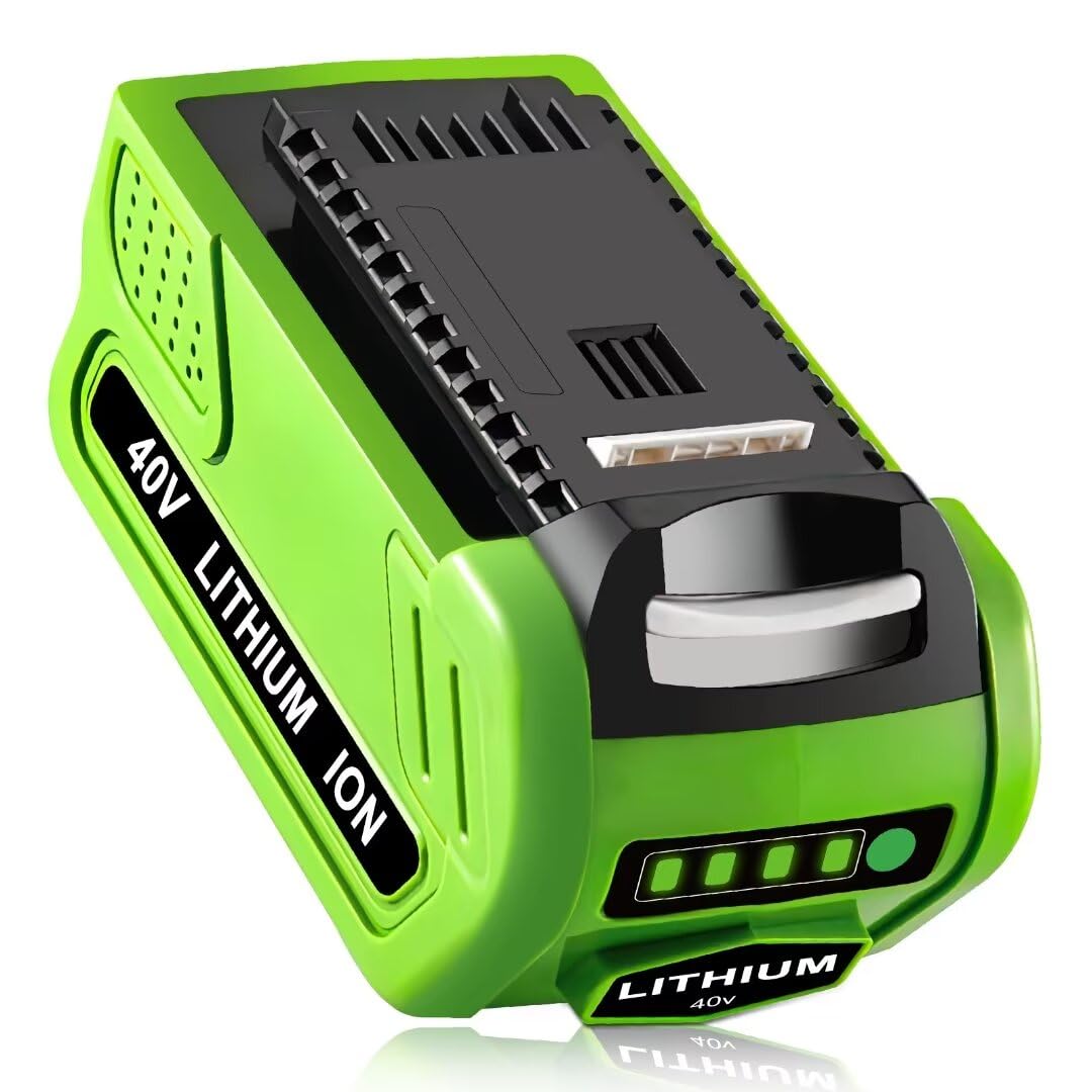 40V 6.0Ah Replacement for Greenworks 40V Battery Lithium Ion 29252 20202 22262 25312 25322 20642 22272 27062 21242 Compatible with GreenWorks G-MAX Battery 40 Volt Cordless Chainsaw Tools (Green)