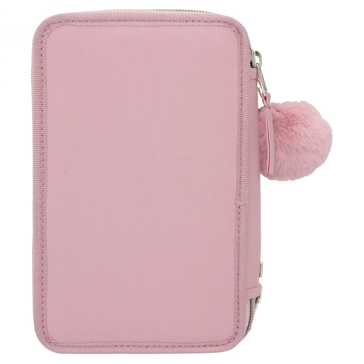 Depesche 12001 TOPModel Corgi - Gefüllte 3-Fach Federtasche in Rosa mit Model-Motiv und kleinem Corgi, Federmäppchen mit Buntstiften, Lineal, Schere uvm.