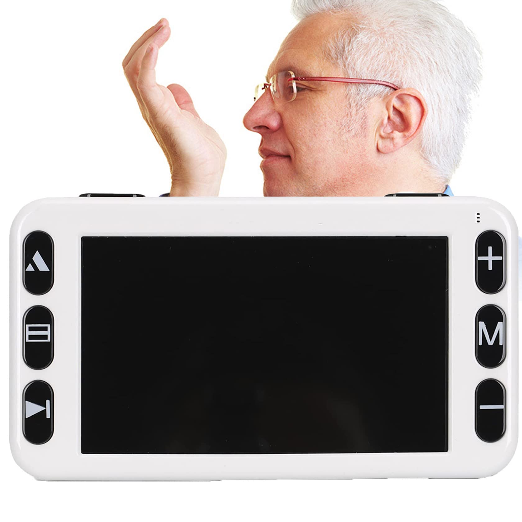 Lector de Lupa electrónica de Ayuda Visual electrónica de Alta definición de 7 Pulgadas, Ayuda de Lectura electrónica Lupa Digital de Baja visión 4X-32X con cámara Dual HD, 25