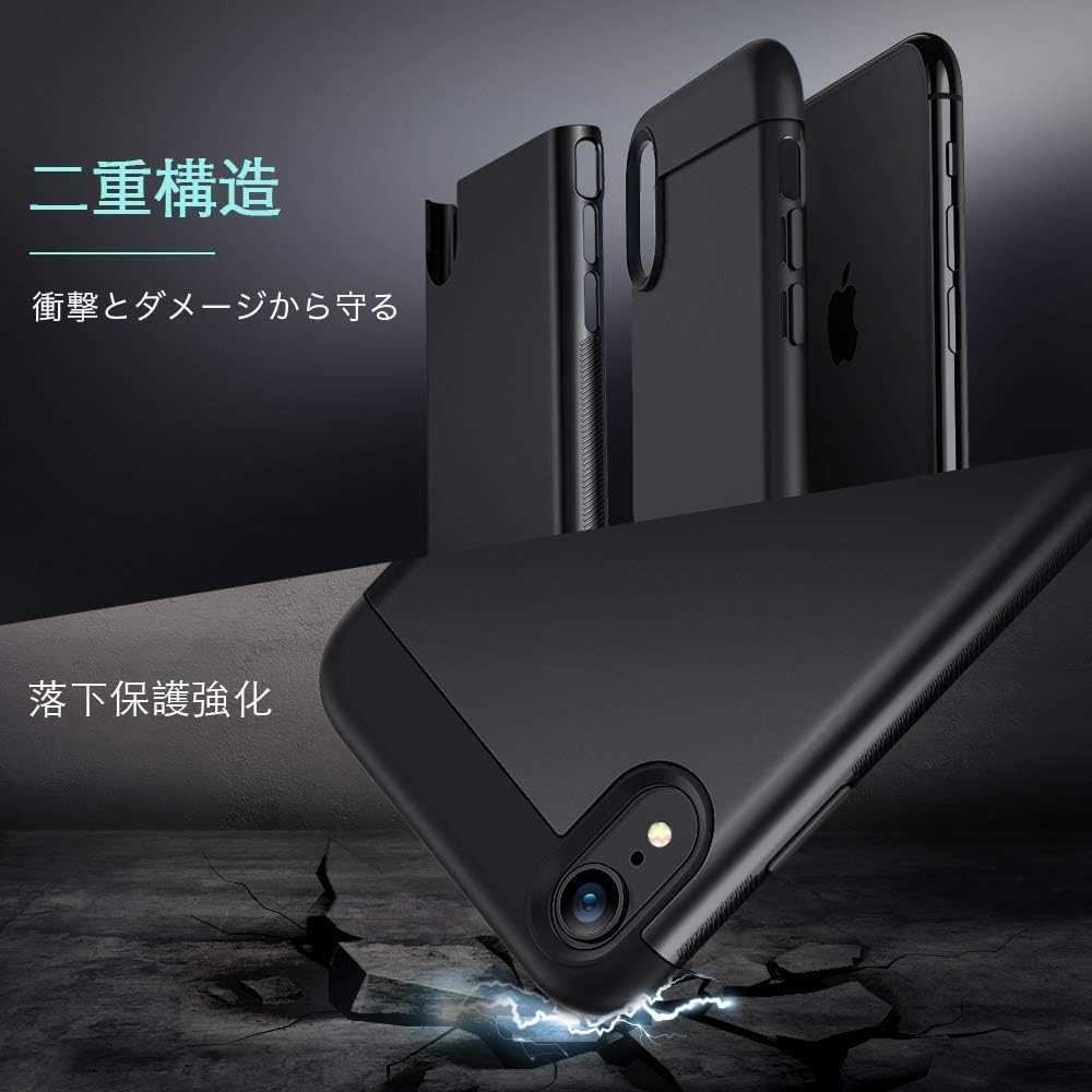 ESR Metal Kickstand Case Compatible with iPhone 13 Case, Patented Kickstand, Two-Way Stand, Military-Grade Drop Protection, Black