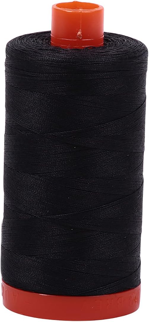 Mako Cotton Thread Solid 50wt 1422yds Very Dark Grey