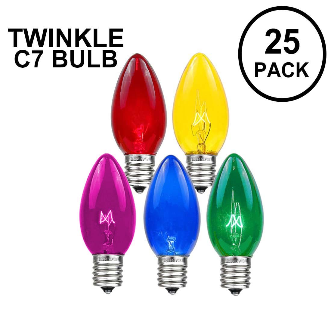 Novelty Lights Twinkle Christmas Replacement Bulbs - Outdoor