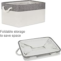 Vista 8 de Cesta de organización y almacenamiento para organizar, paquete de 4 cubos grandes de almacenamiento de tela de 16 x 12 x 8 pulgadas, canastas