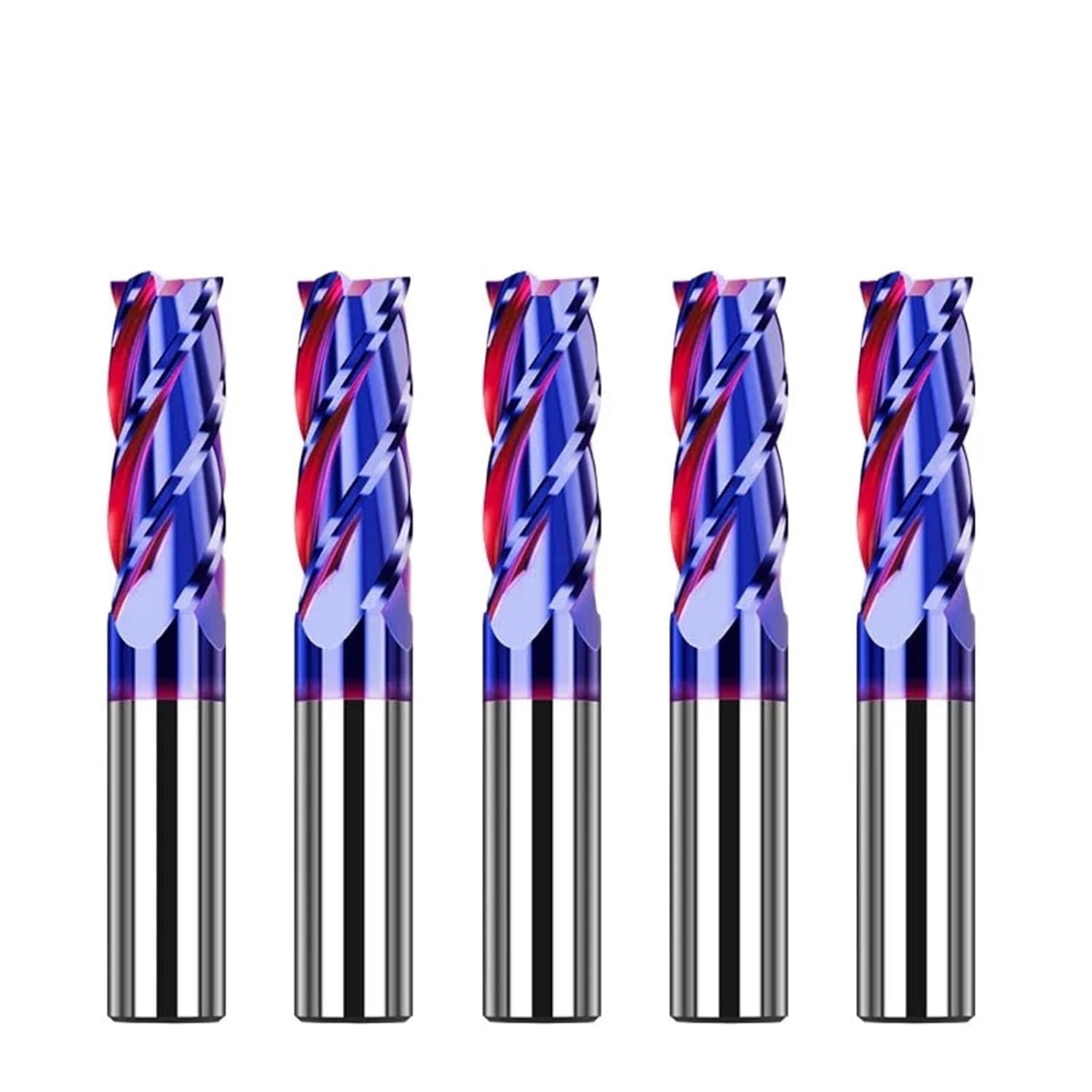 HRC65 4 Flutes Carbide End Mill Tungsten Steel Milling Cutter CNC Lathe Tools Flat Endmills for Stainless Metal(D16xD16x100L)