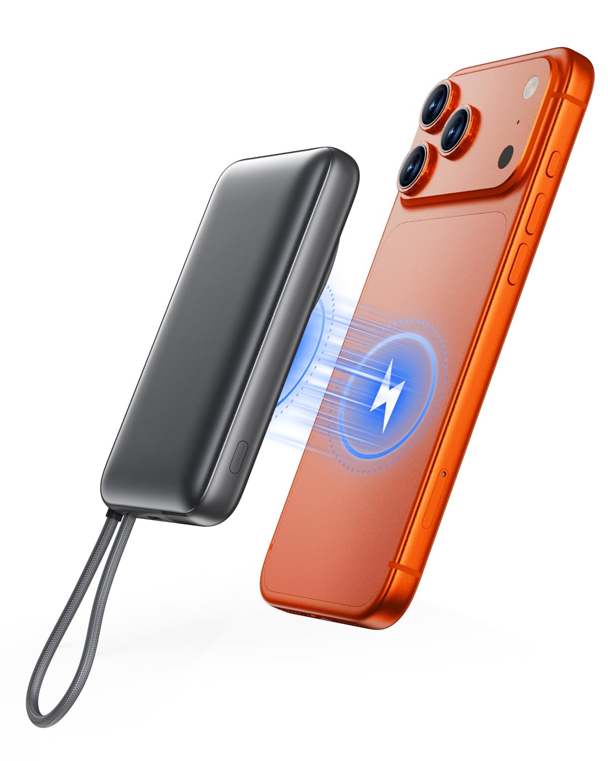 モバイルバッテリー MagSafe対応 10000mAh ワイヤレス充電 22.…