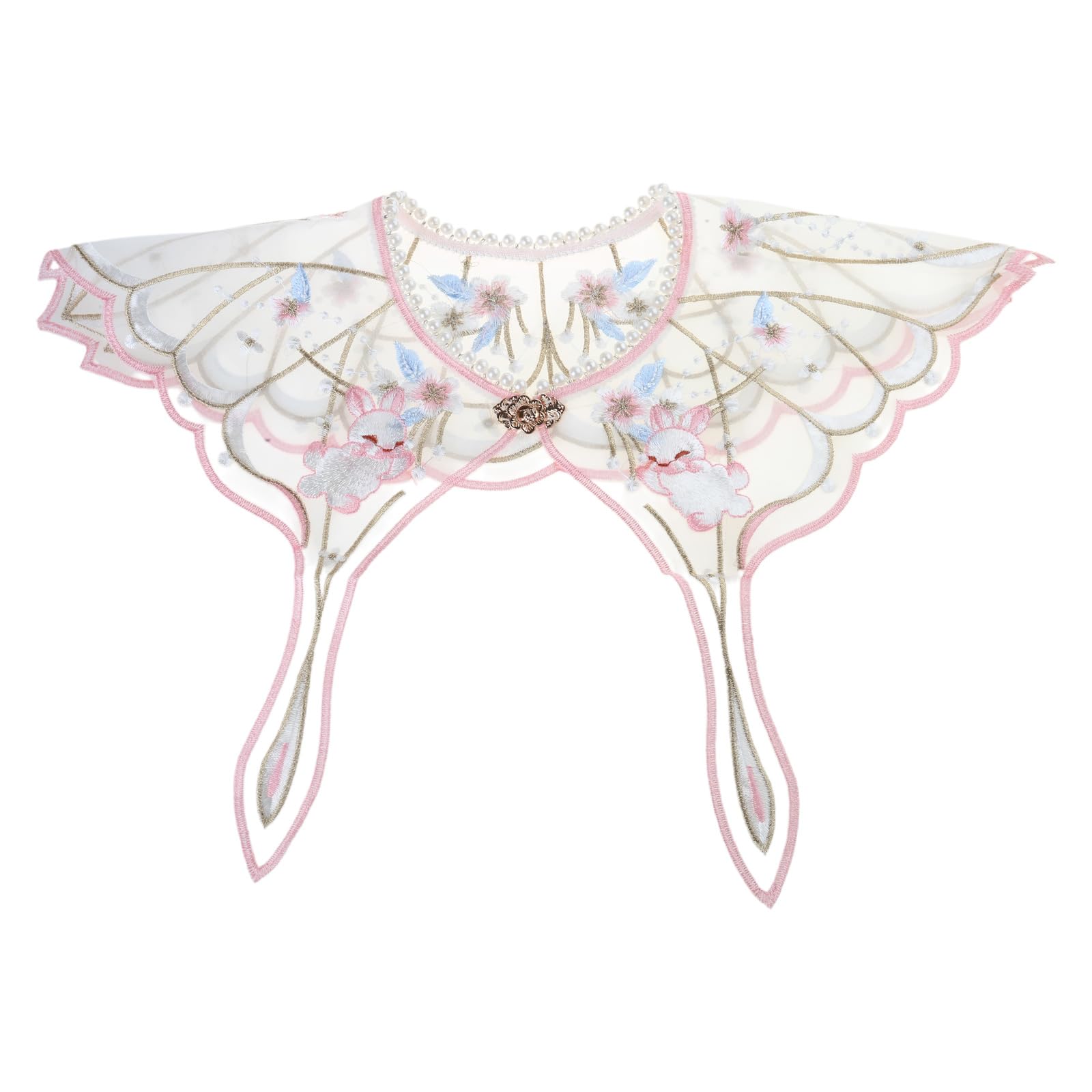 Chinese Shawl Sweet Lace Shawl For Cheongsam Qipao Embroidery Collar Decorative Sweater Collar Dress Collar