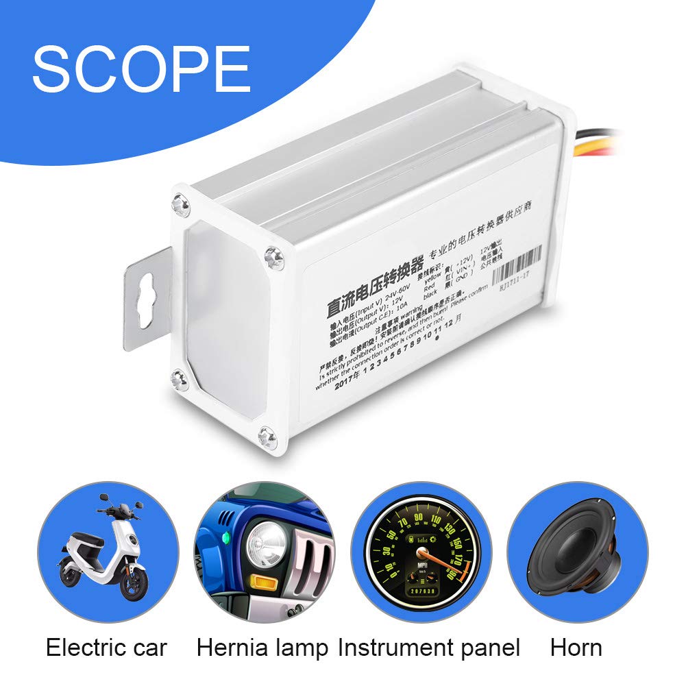 DC 24V-60V to 12V-10A 120W Electric Scooter Converter Adapter Electric Transformer