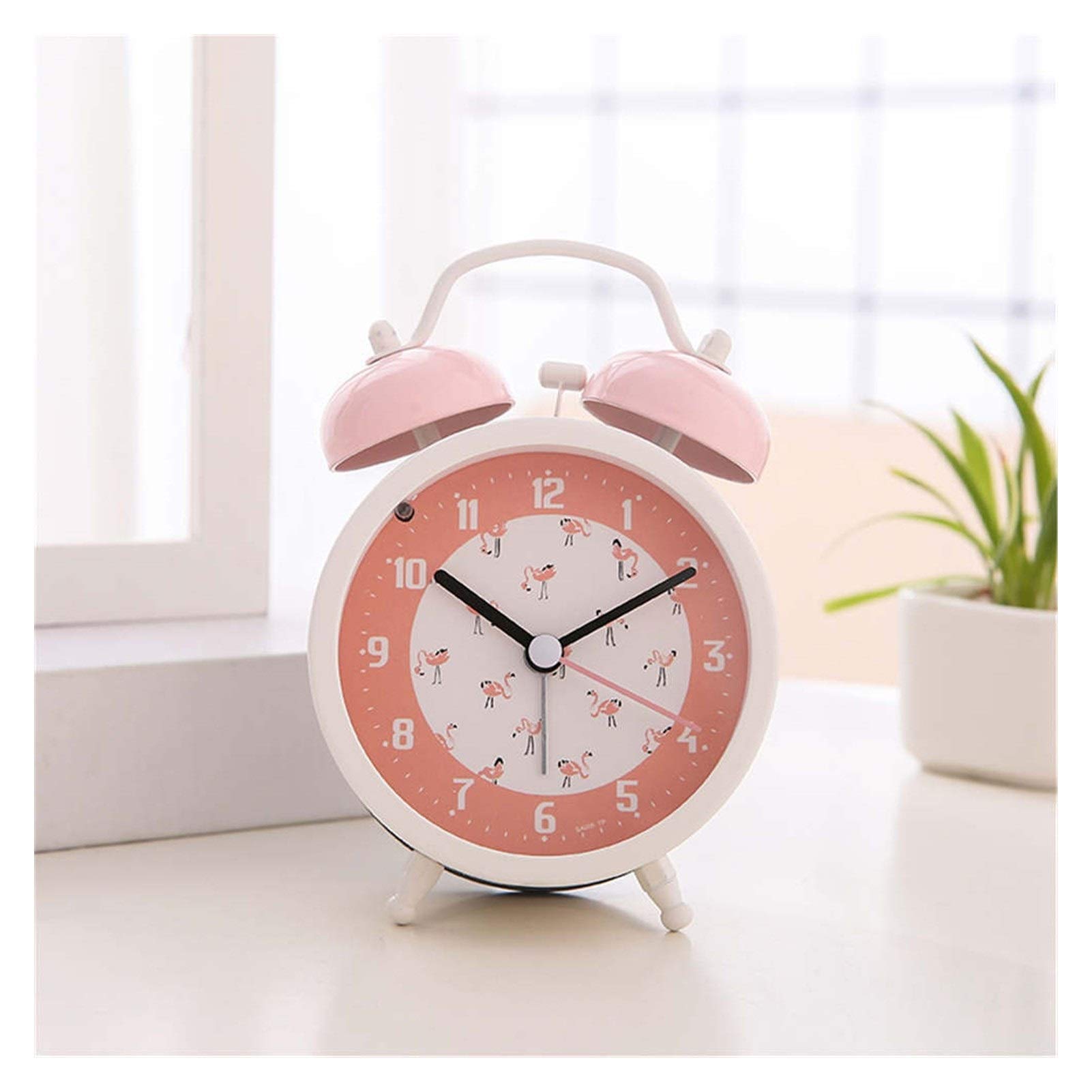 Amazon.co.jp: 目覚まし時計 ナイトライトと3インチのかわいいメタル