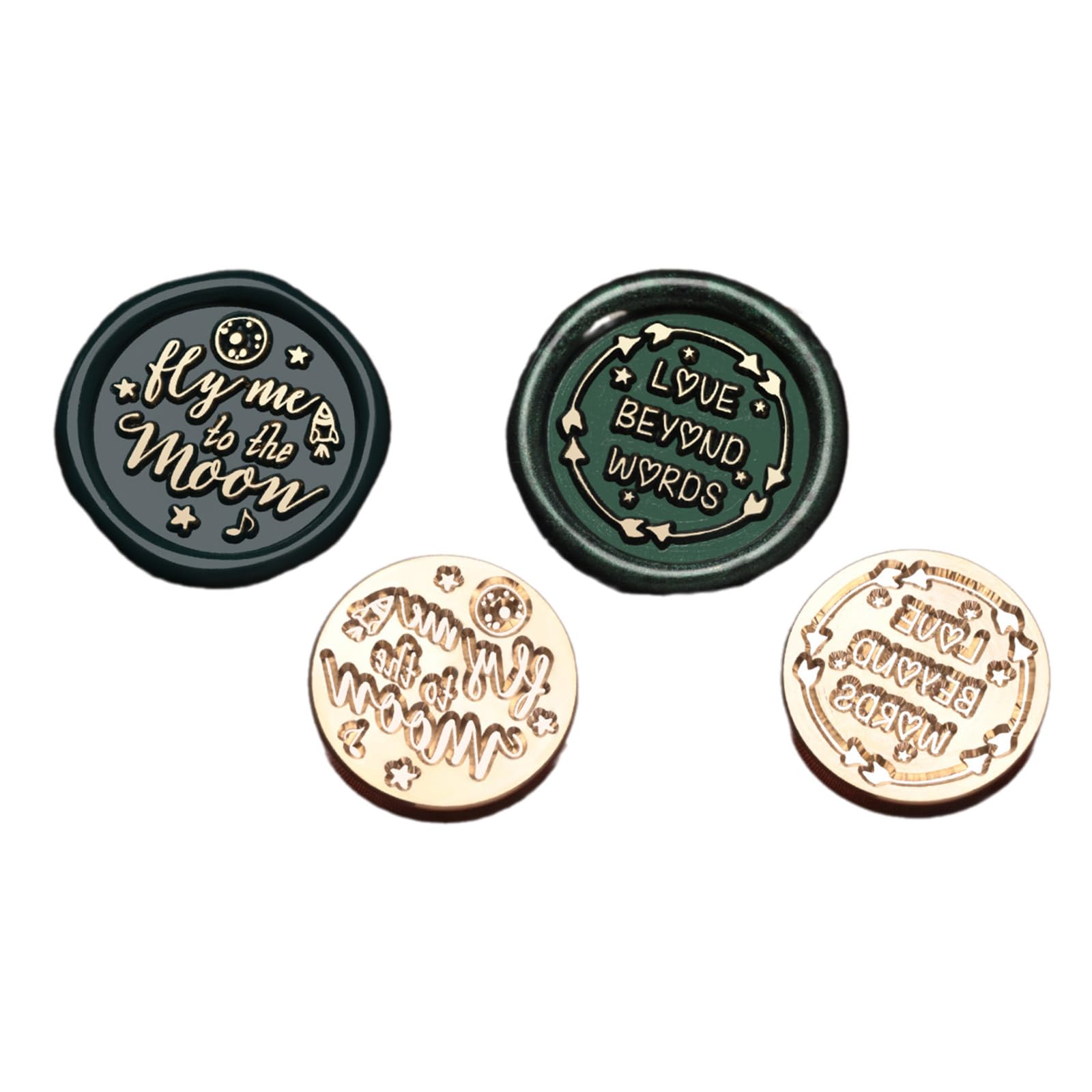 sodeber Wax Seal Stamp Head Replacement Emboss Sealings Scrapbooking Brasses Sealing Seal