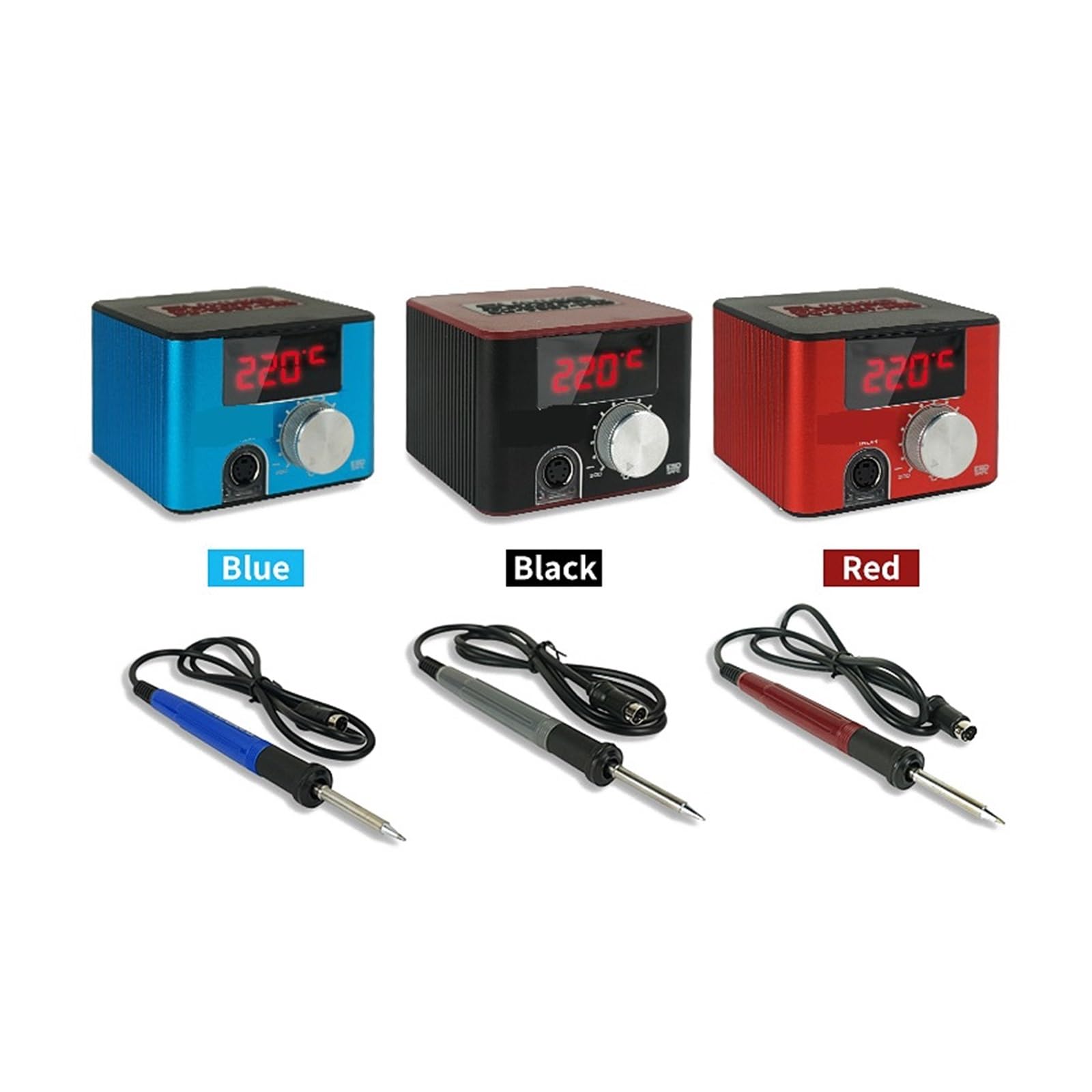 EDEDE Stazione Saldante, Stazione di Saldatura T12 Portatile 950T PRO Stazioni di Saldatura for Strumento di Saldatura Regolabile Antistatica A Temperatura Costante da 75W(Noir)