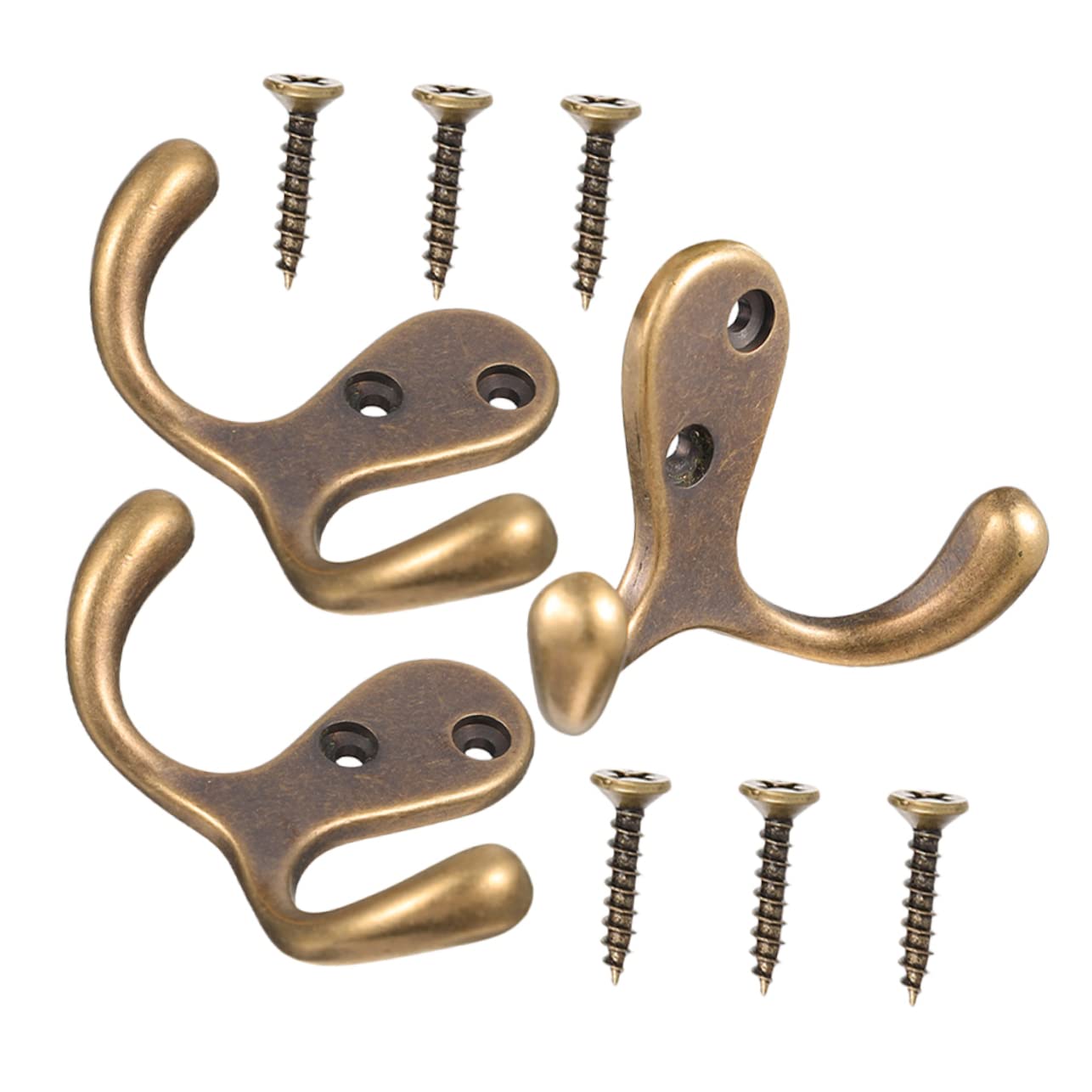MUELODSIC Coat Hooks Wall Hangers Over The Door Hooks 3 Pack Heavy Duty Removable Wall Hanging