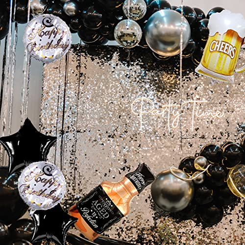 Image of Beer Cup Balloons Set of 6 Whiskey Bottle Beer Mug Shape Balloons Summer Party, Beer Festival, Birthday Party
