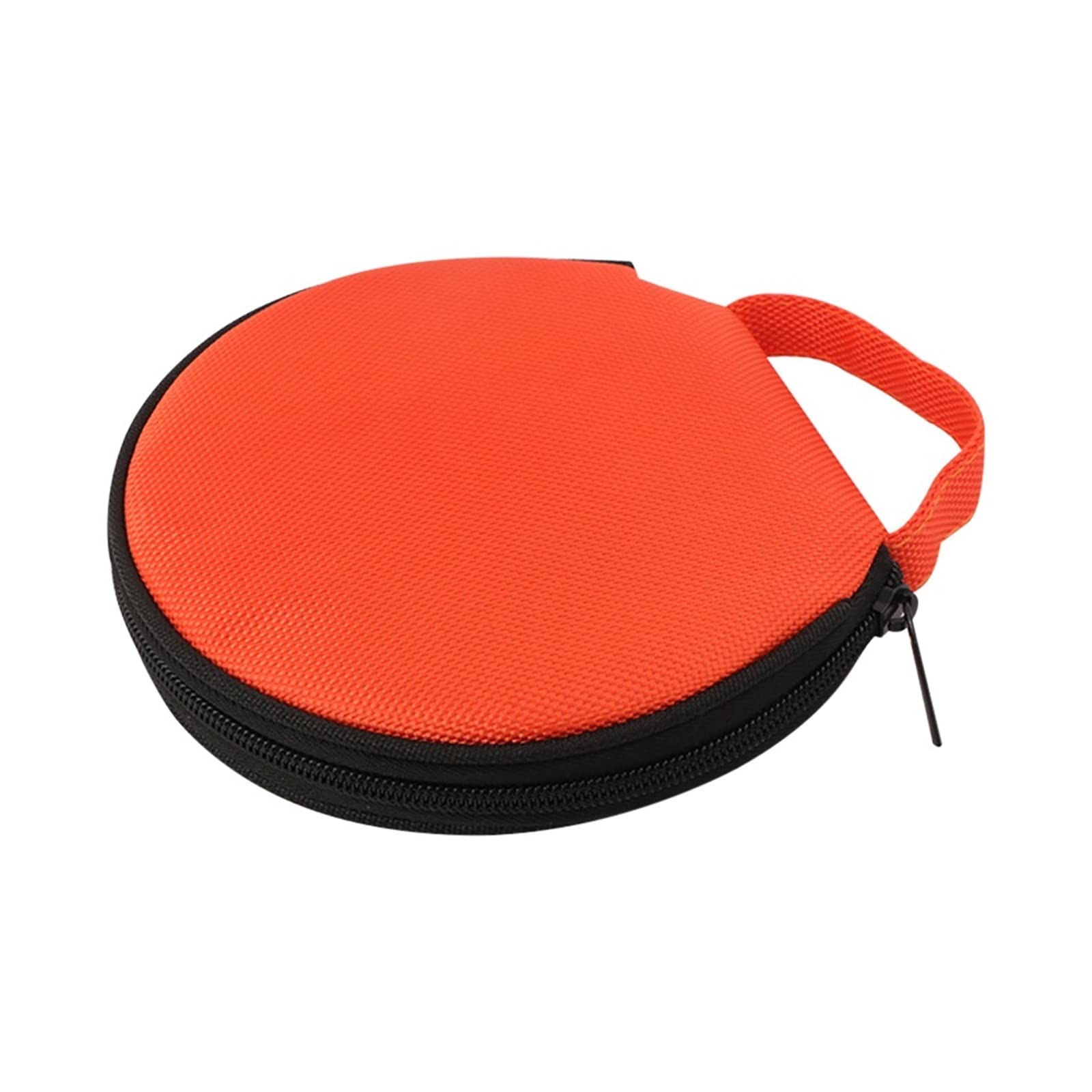 zurbaa cd cases portable cd dvd case storage disc 20 capacity dual-use oxford cloth storage bag round holder with zipper for home car cd box bag