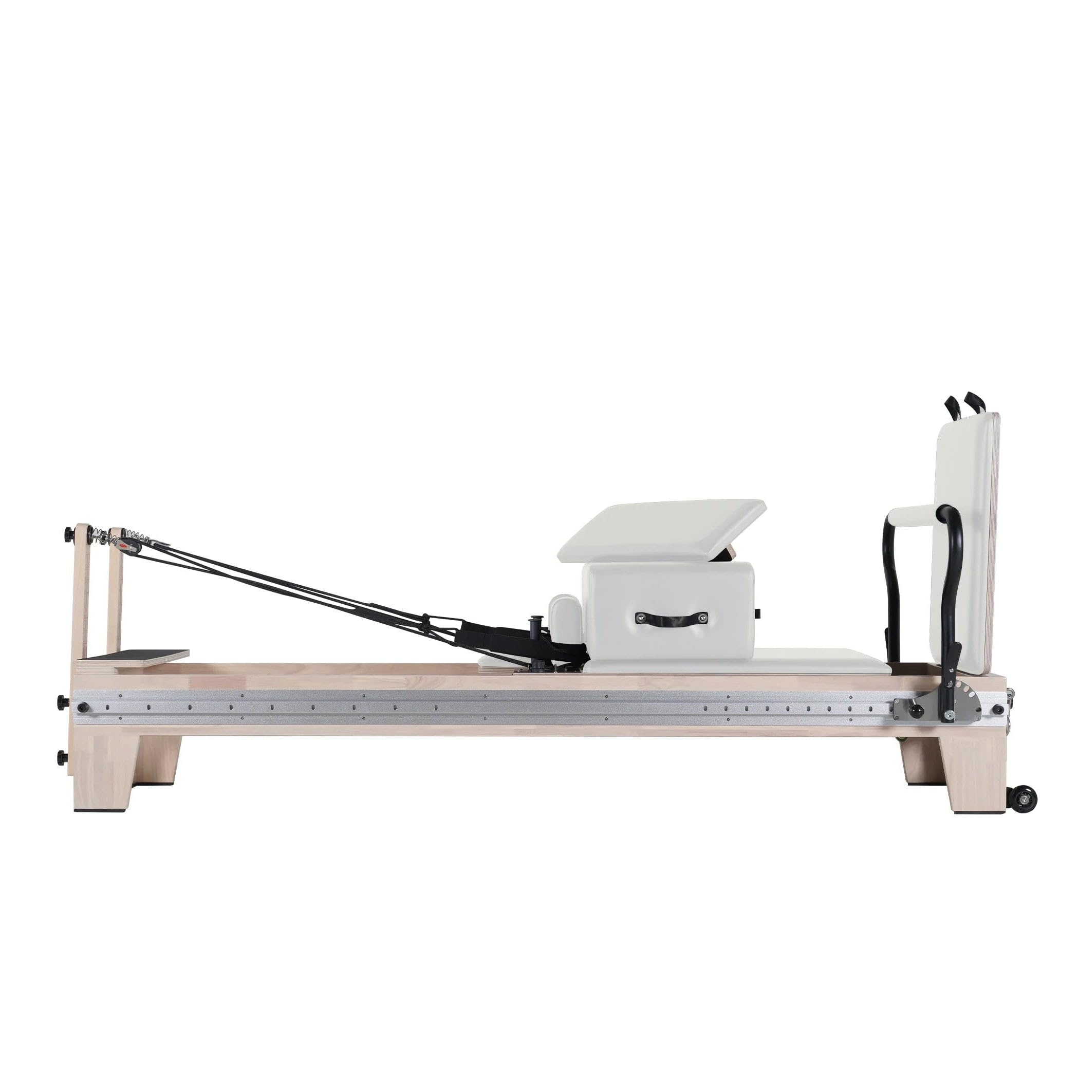 Oak Full Track Split Glide Pilates Reformer for Home Gym