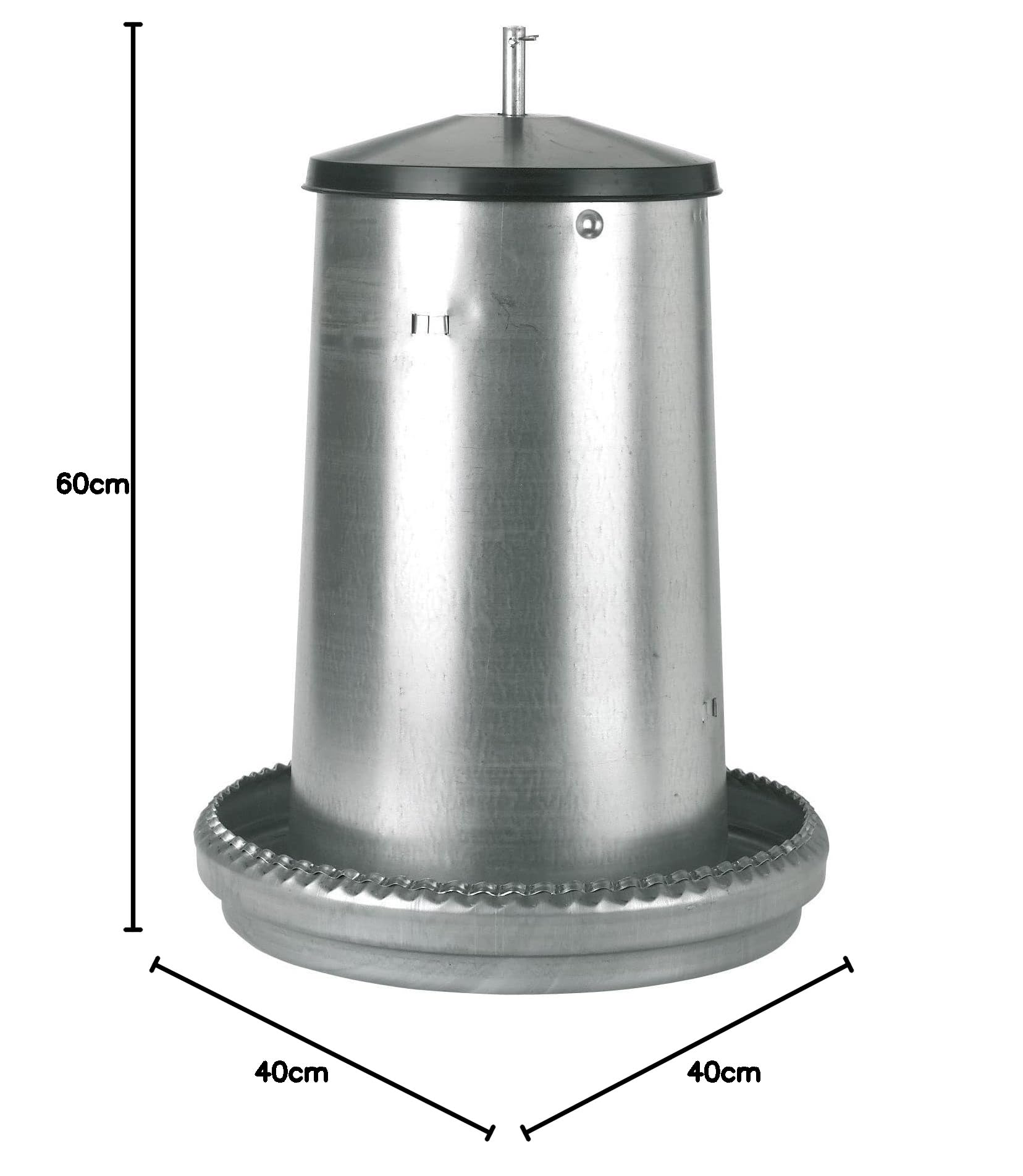 Kerbl 71102 - Mangiatoia per Pulcini/pollame zincato, 18 kg