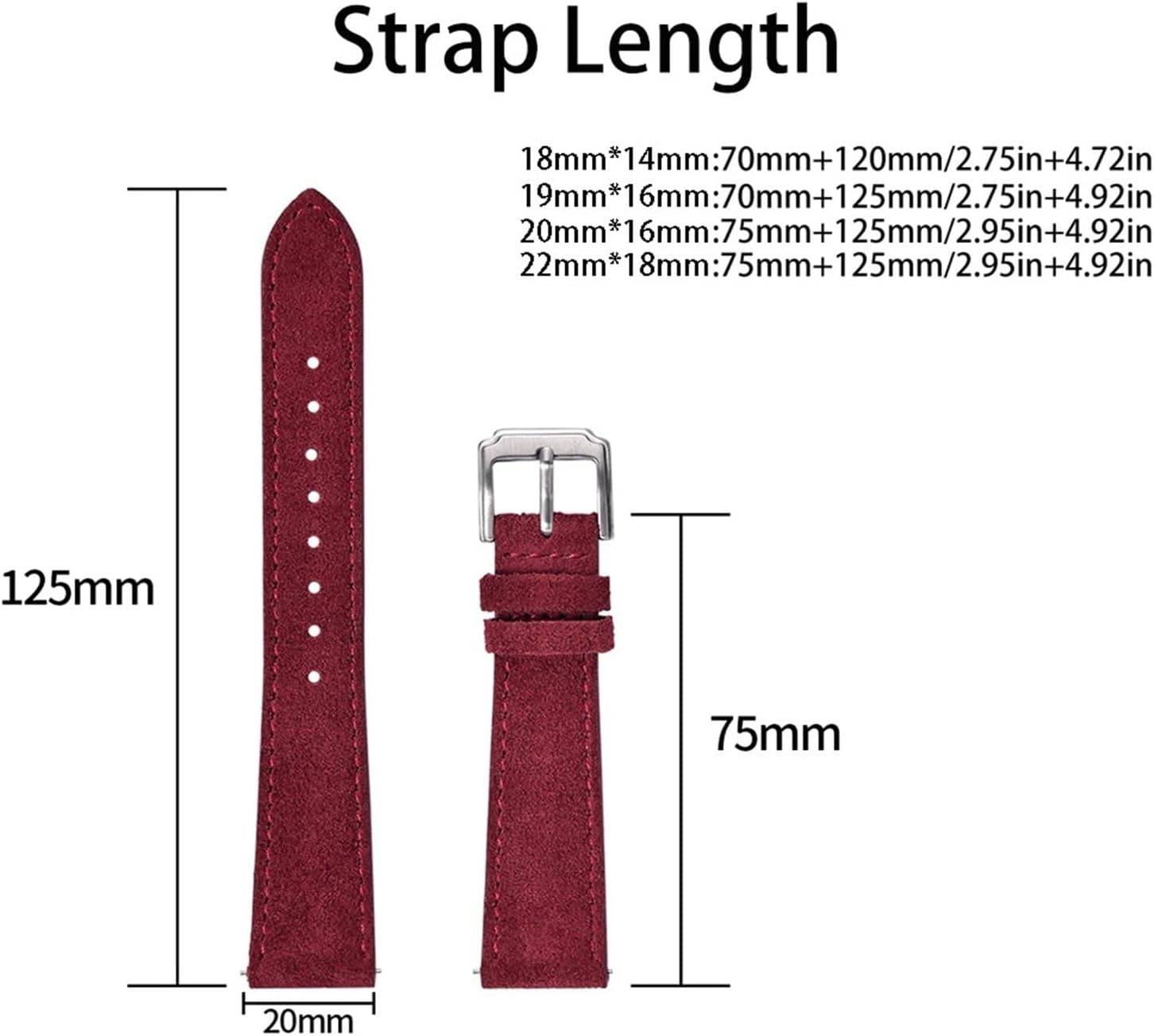 FYXT Vintage Soft Suede Leather Watch Strap Band Quick Release 18mm 19mm 20mm 22mm Replacement Wristband Accessories