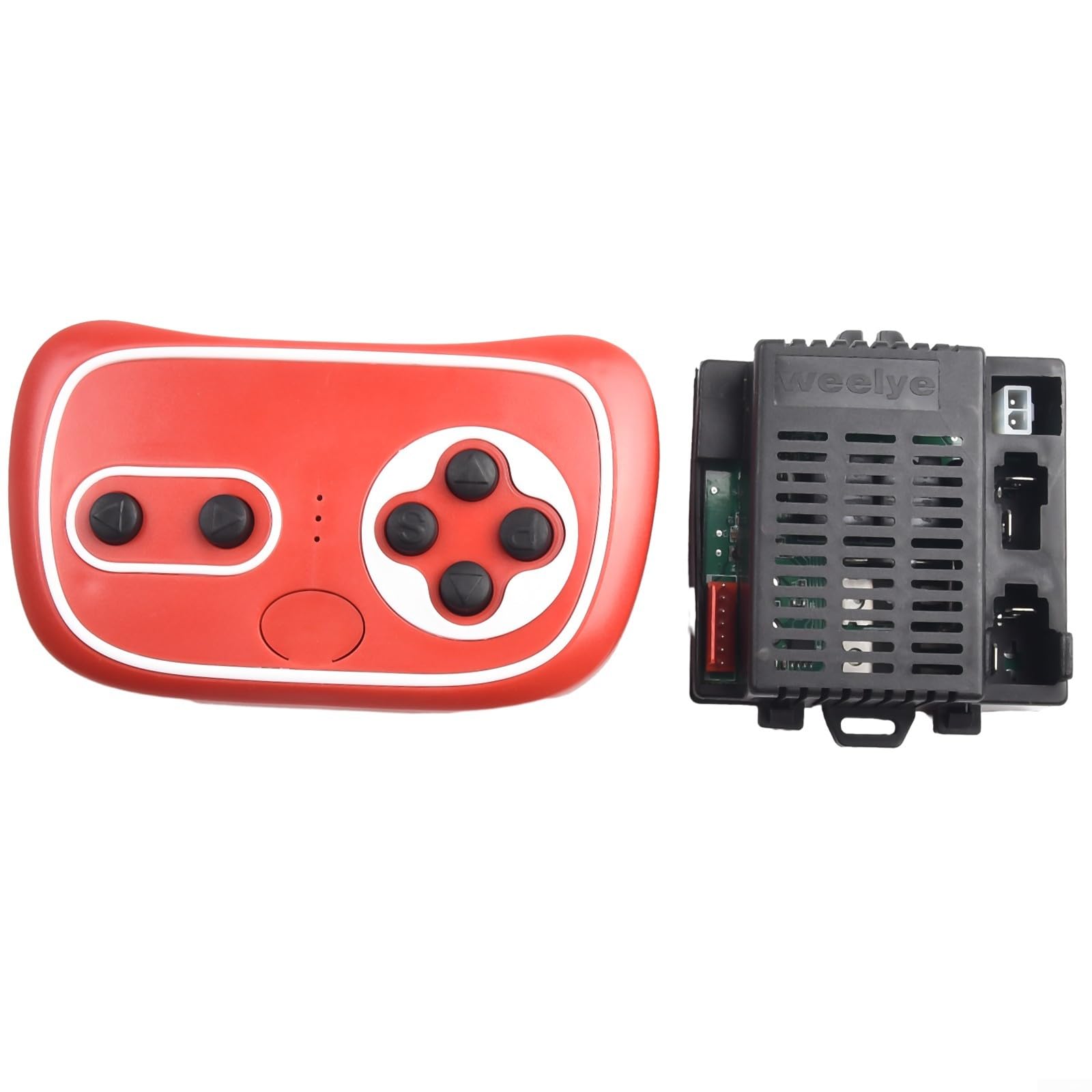 2.4G Remote Control Receiver for Kids Electric Vehicle 6V 12V 24V Compatible with Welye-RX Series Controllers(RX23 A 12V Full set red)