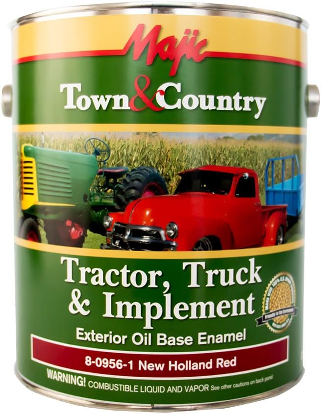 Majic Paints 8-0955-1 Town & Country Tractor, Truck & Implement Oil Base Enamel Paint, 1-Gallon, M.F. Gray