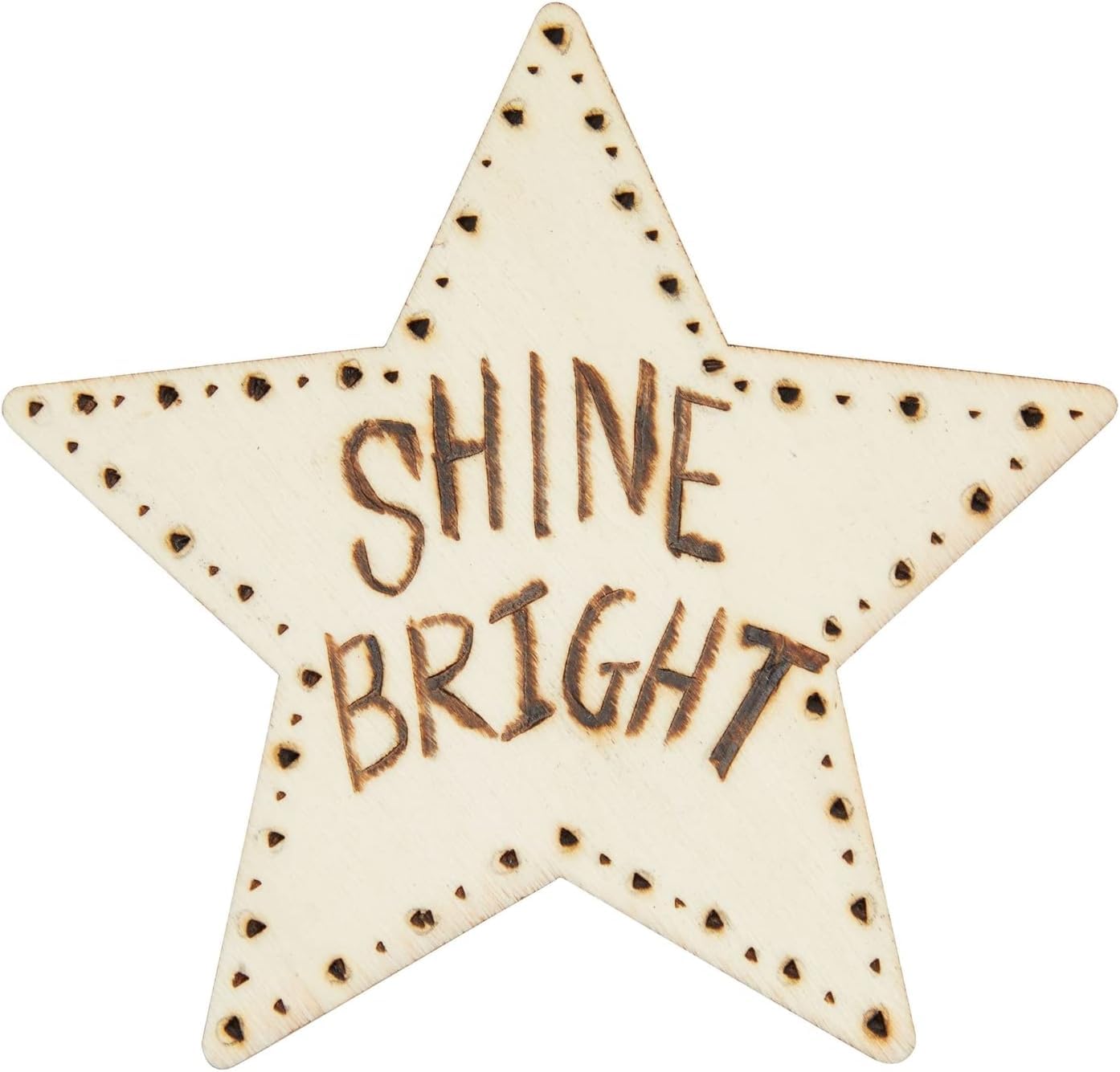 Changrobe Star MDF Pine Wood 6 inch -2.5 mm Thick Wood Stars for Crafts, Unfinished Wooden Star Cutouts, Star Wood Slices Board for Resin Art, Mandala Art, Pyrography, Painting (Set of 20) 3