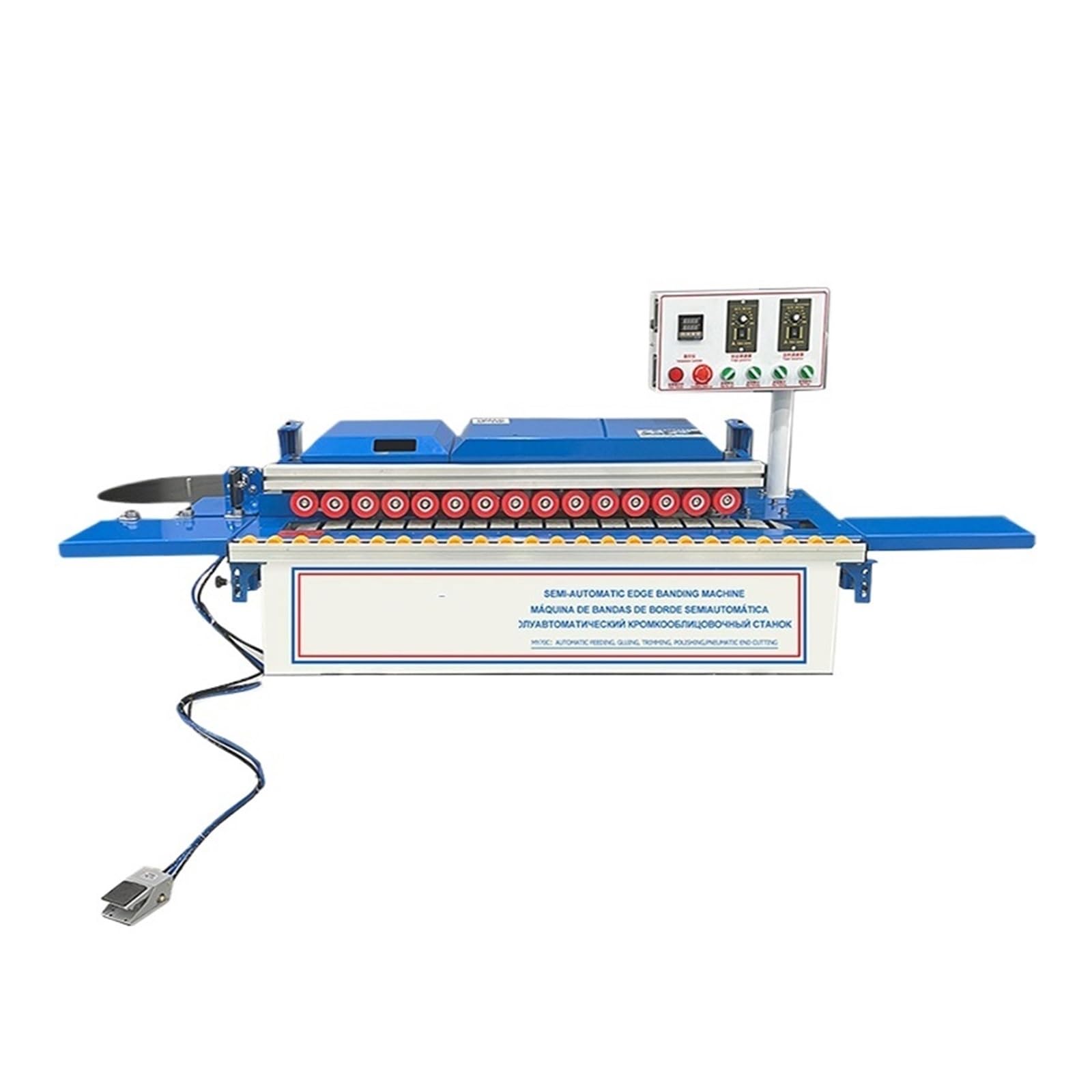Woodworking Mini Semi-Automatic Edge Banding Machine Wardrobe, Cabinet, Door Panel Furniture Straight Bander MY70C Speed and Efficiency Improvement(MY70C)
