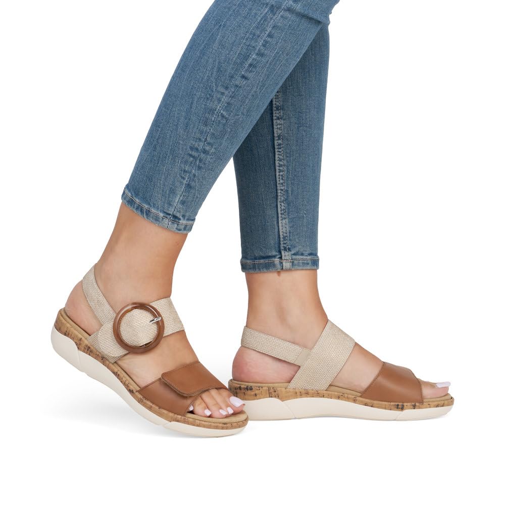 Remonte Damen Riemchensandalen R6853, Frauen Sandalen,lose Einlage