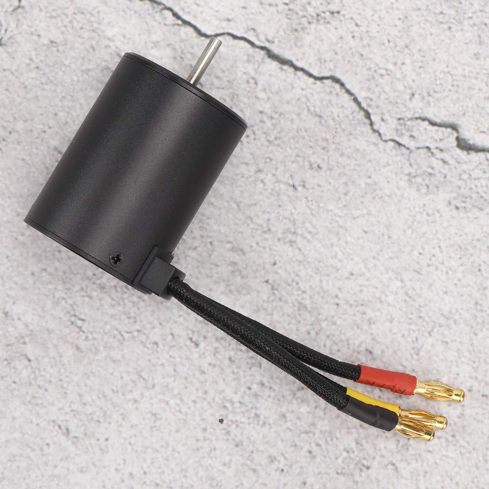 3650 Bezszczotkowy silnik RC o wysokim momencie obrotowym Akcesorium samochodowe do HSP 1/8 1/10 Czarny (5200KV)