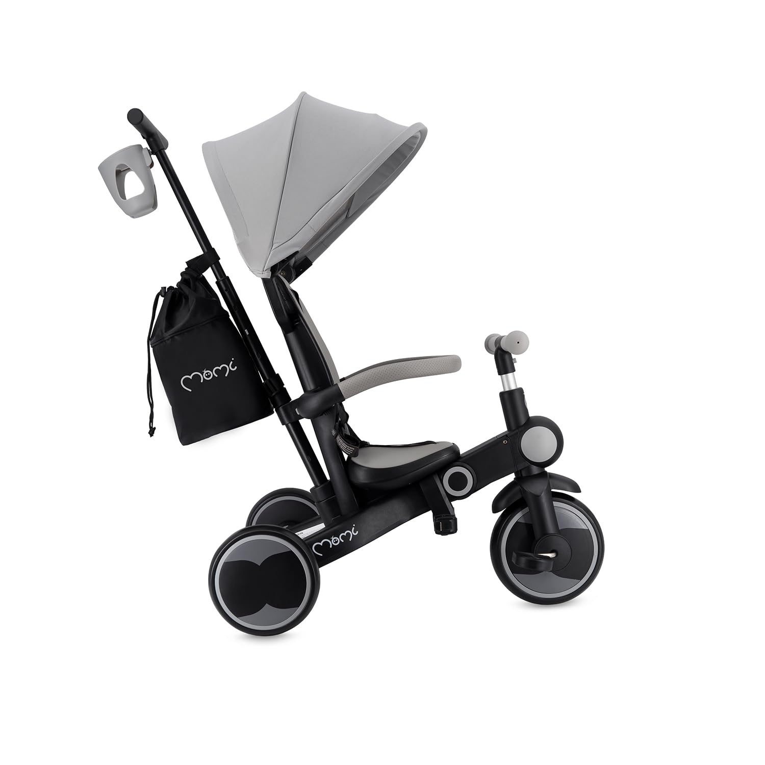 MoMi SOLIVIA Dreirad ab 1 Jahr mit Schubstange, 4 in 1, Klappbar, bis 25kg
