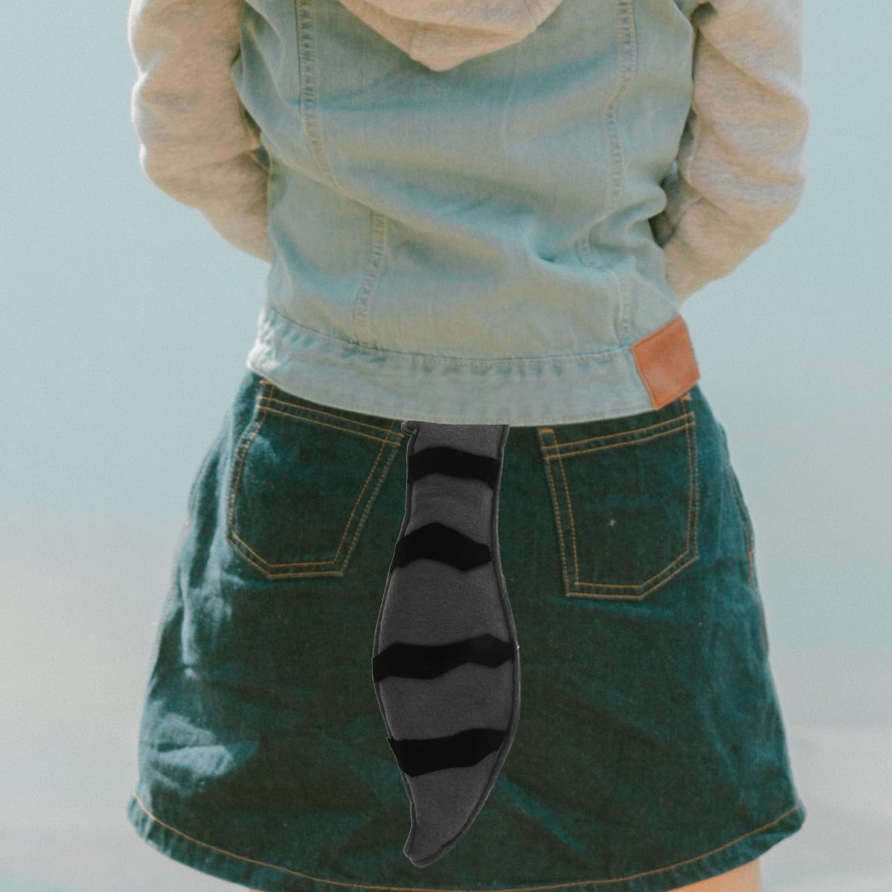 Angoily Raccoon Costume Set with Ears Headband Mask and Tail Animal Cosplay Accessory for Parties Stage Performances and Themed Events - Image 8