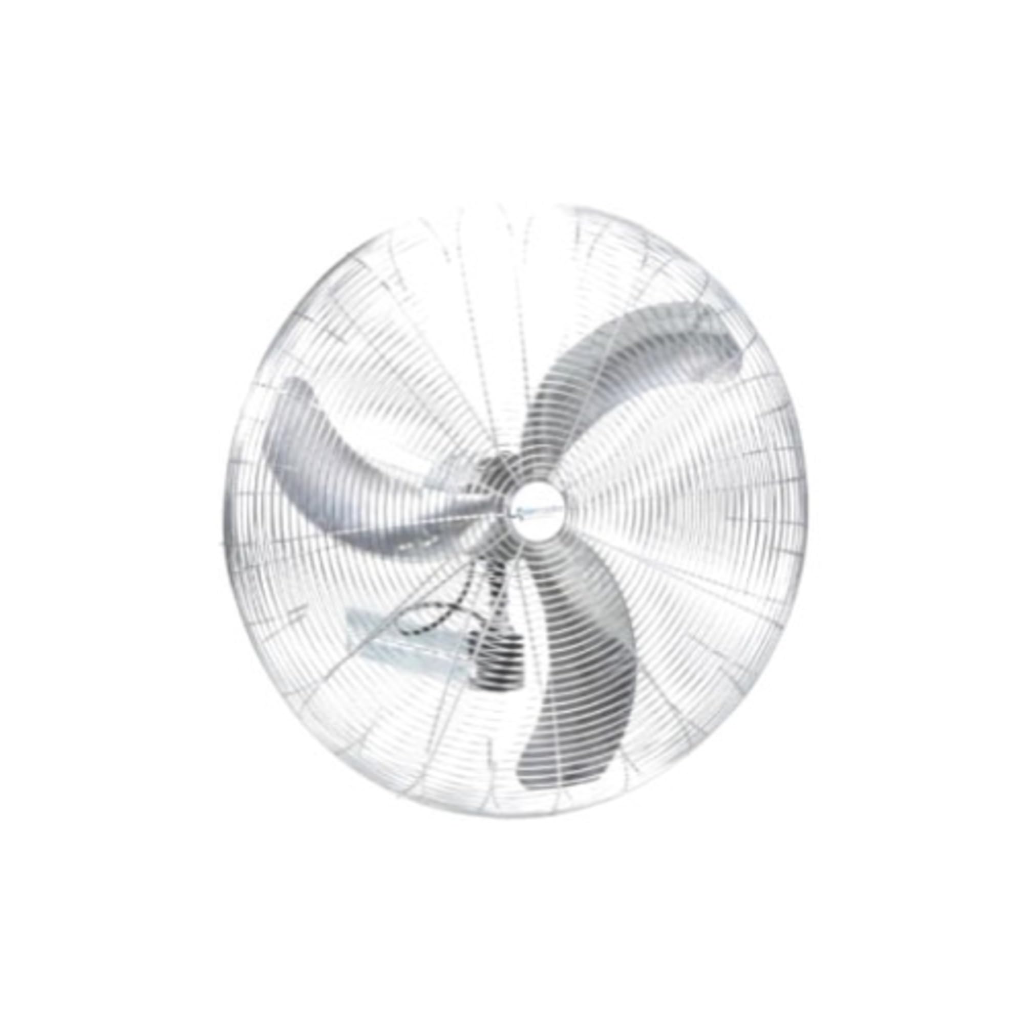 Fan 24" Oscillating Wall Mount Fan 1/3 HP 5588 CFM by Airmaster – 31.75"L x 26.94"W x 26.94"H, Aluminum, Gray/Black, Model 37129