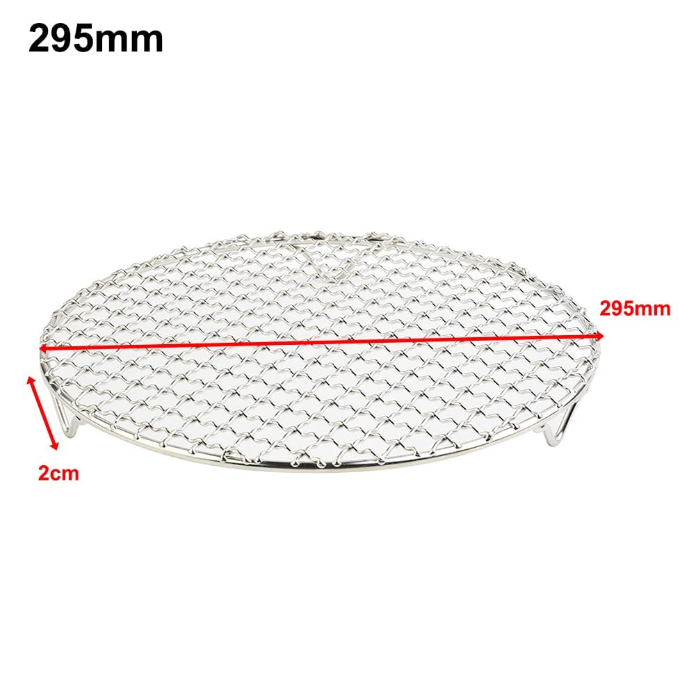 2 szt. okrągłych stojaków chłodzących ze stali nierdzewnej o średnicy 29,49 cm, uniwersalne patelnie do piekarnika, smażenia, gotowania na parze, grillowania suszenia i osuszania.