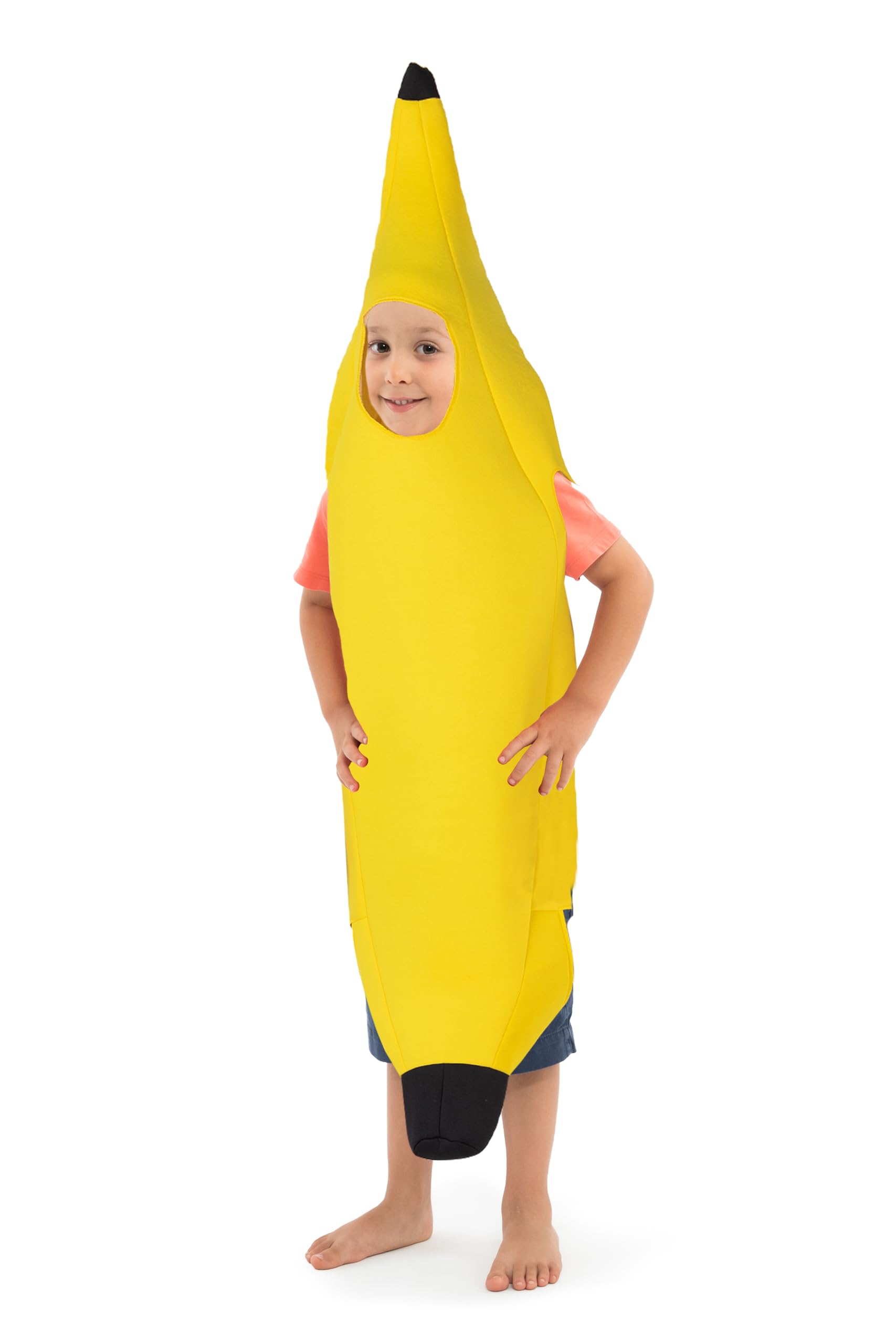 Applysu Bananas Costume Kids Banana Suit Jumpsuit Outfits Halloween Funny Unisex Fruit Cosplay Fancy Dress Costumes for Kids
